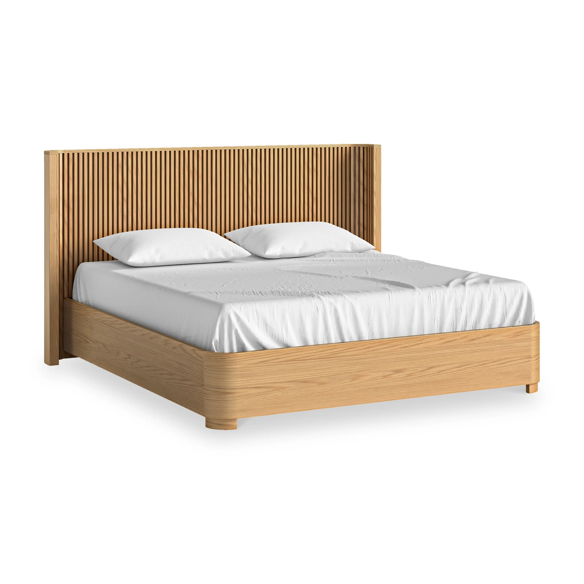 Shorwell Oak Slatted Bed Frame - Image 3