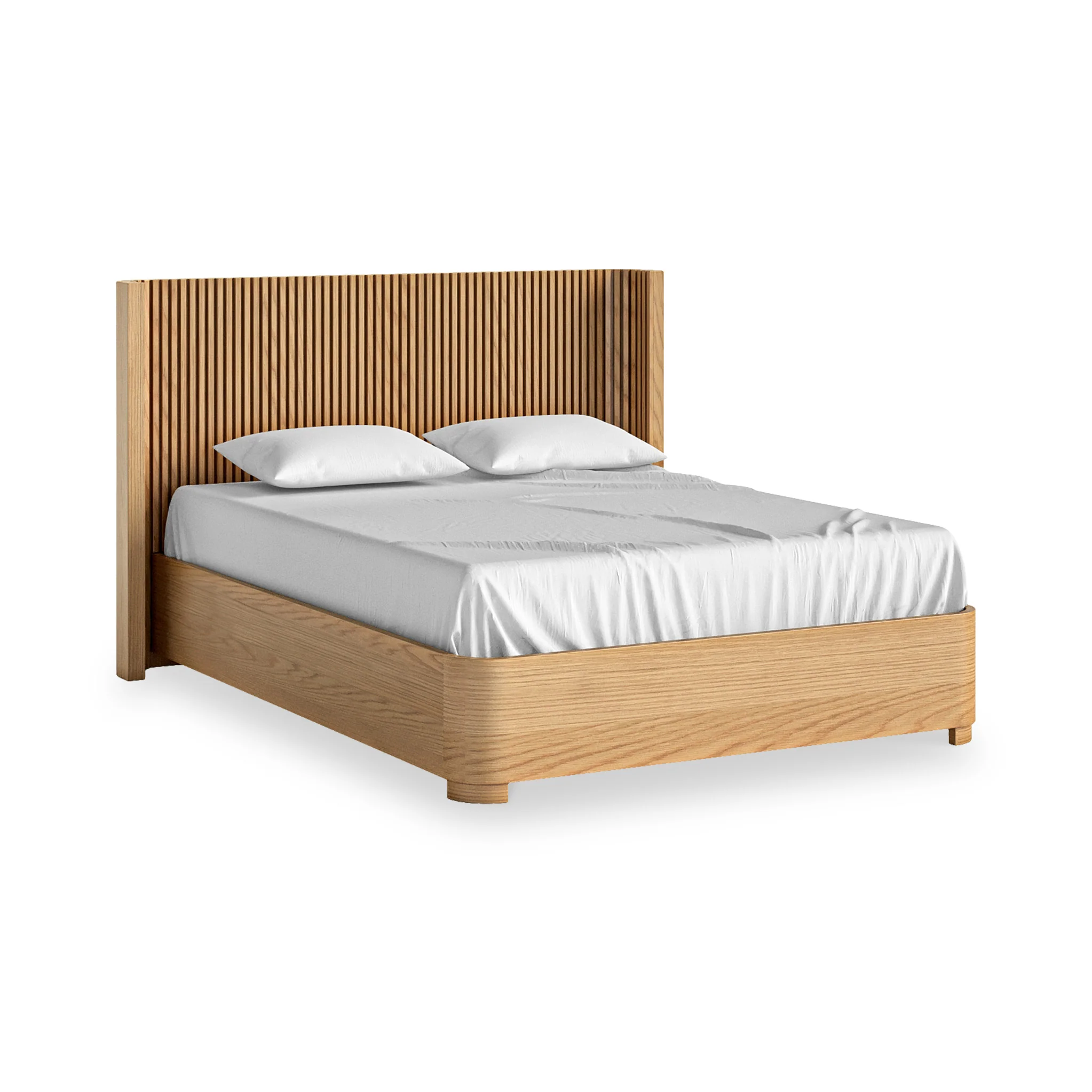 Shorwell Oak Slatted Bed Frame - Image 4