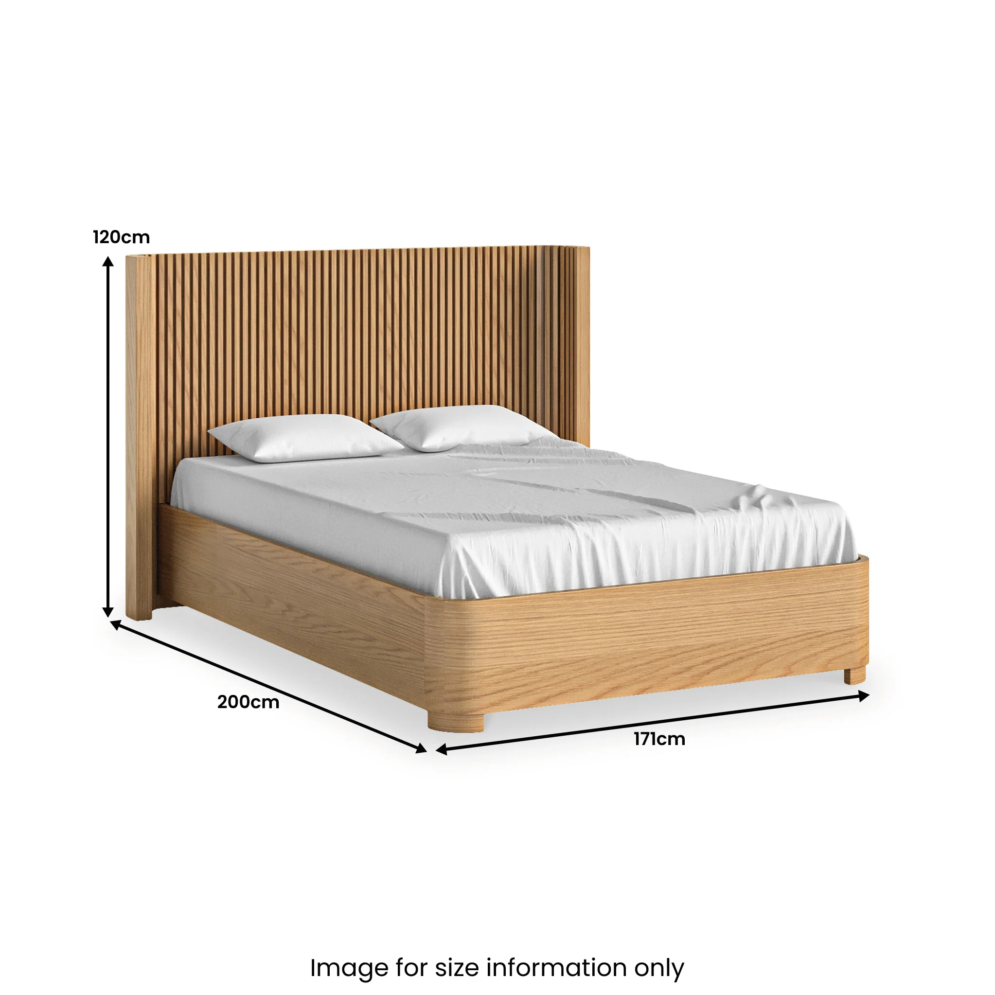 Shorwell Oak Slatted Bed Frame - Image 5