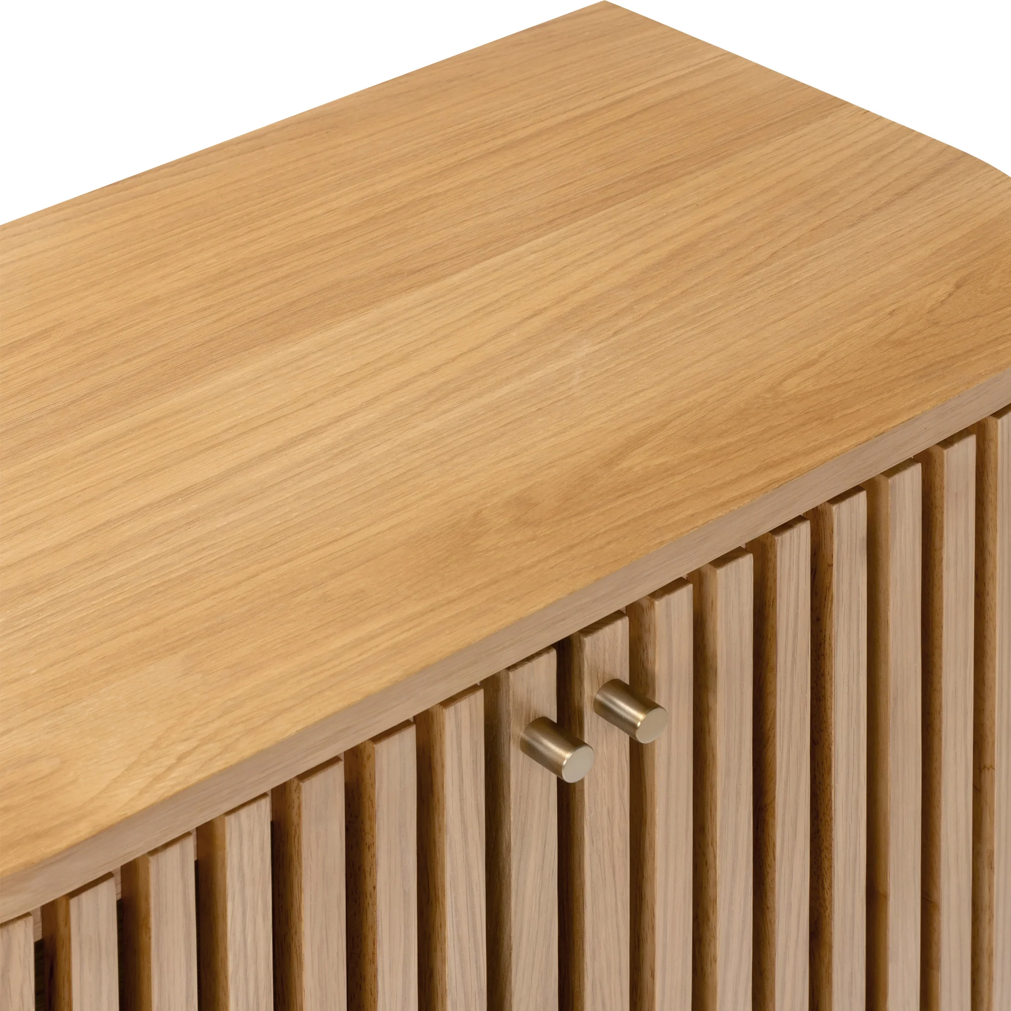 Shorwell Oak Slatted Cupboard - Image 11