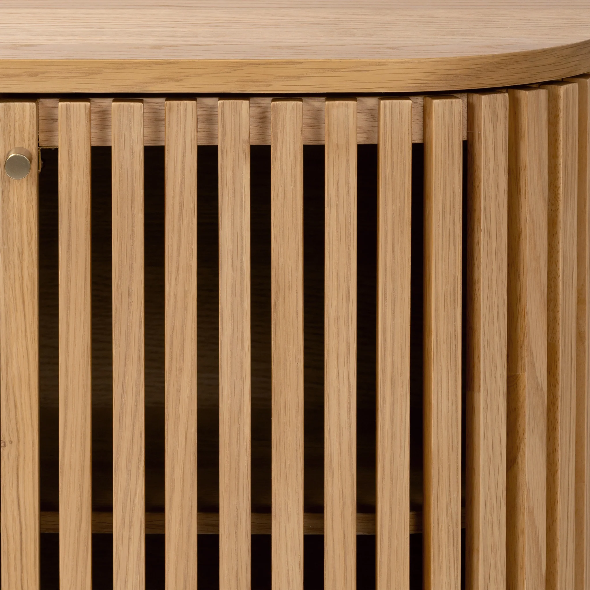 Shorwell Oak Slatted Cupboard - Image 12