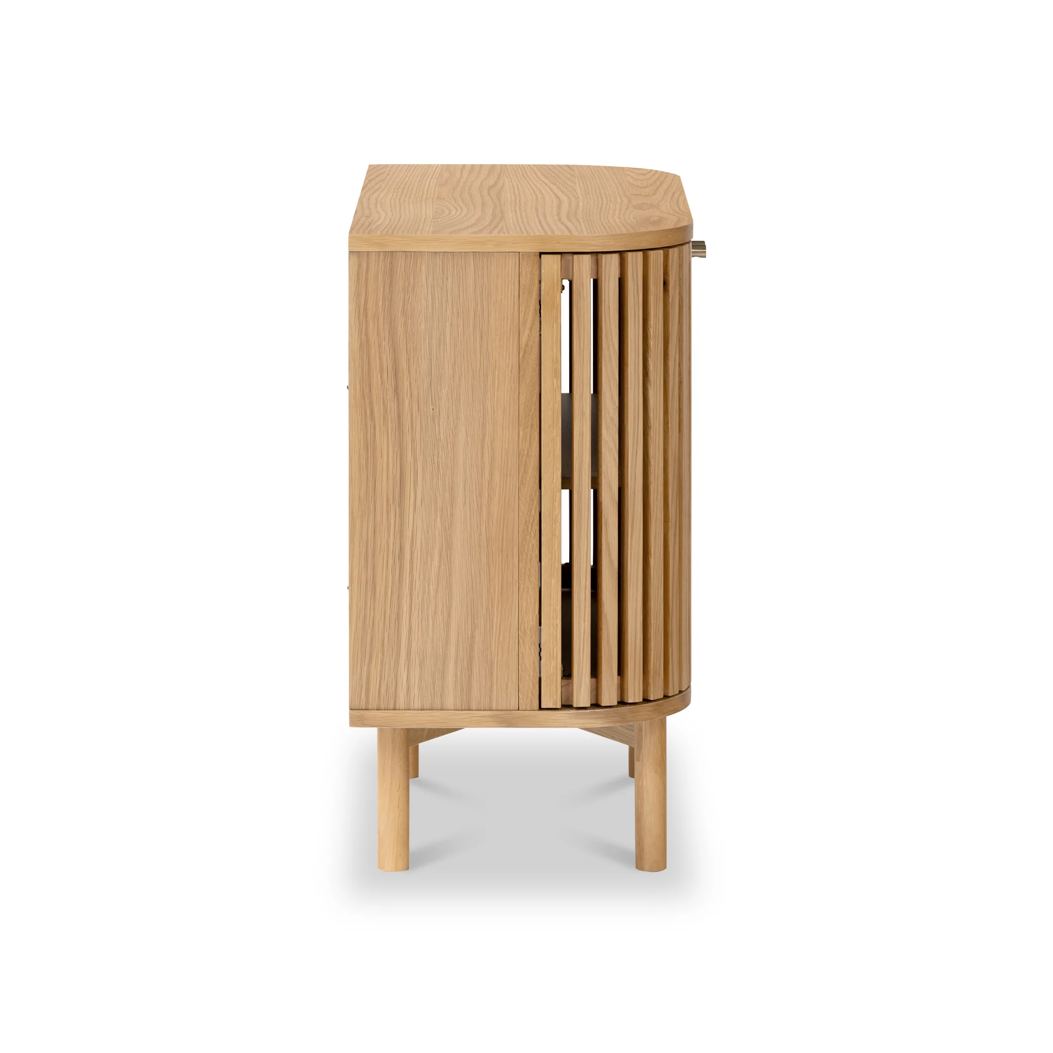 Shorwell Oak Slatted Cupboard - Image 5