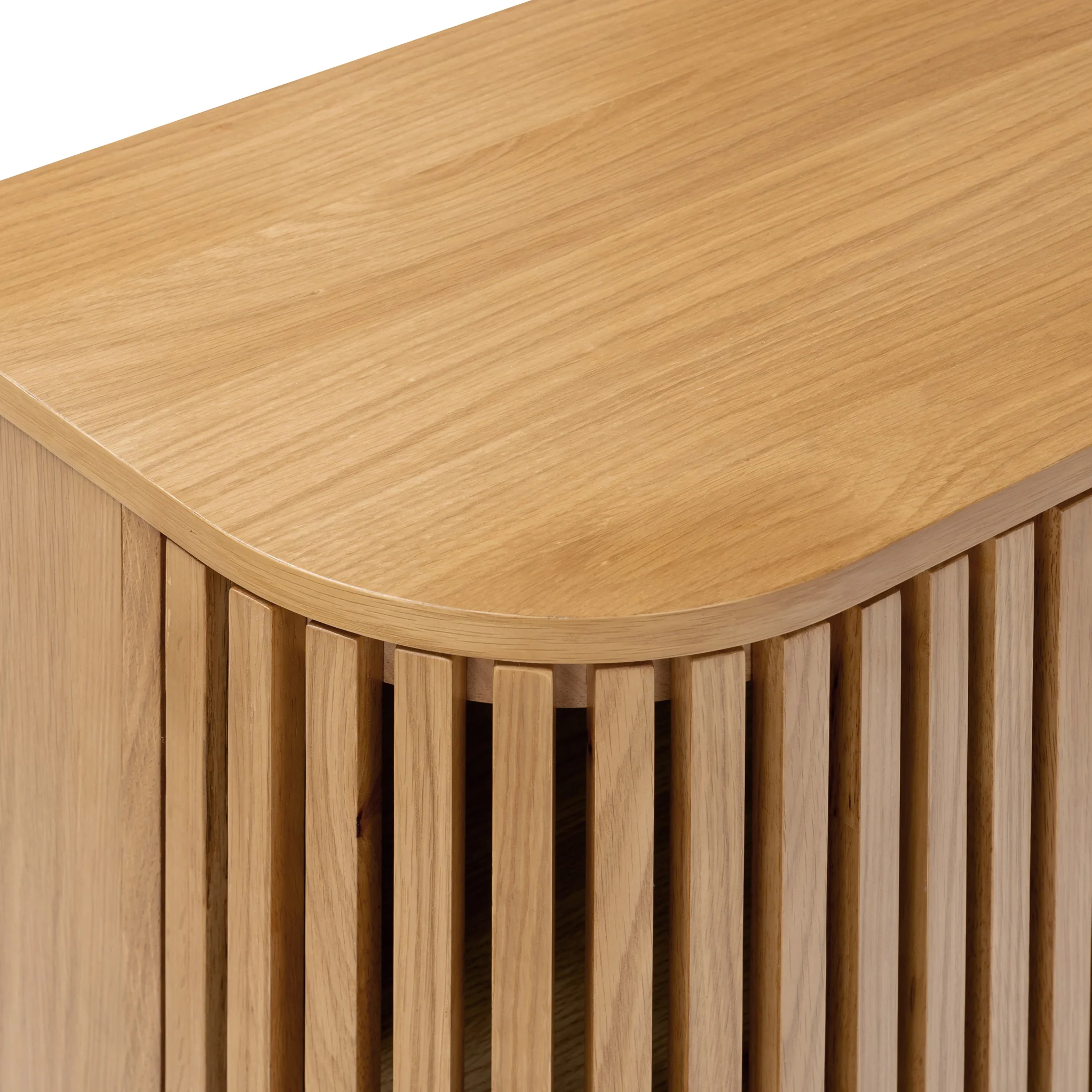 Shorwell Oak Slatted Cupboard - Image 7
