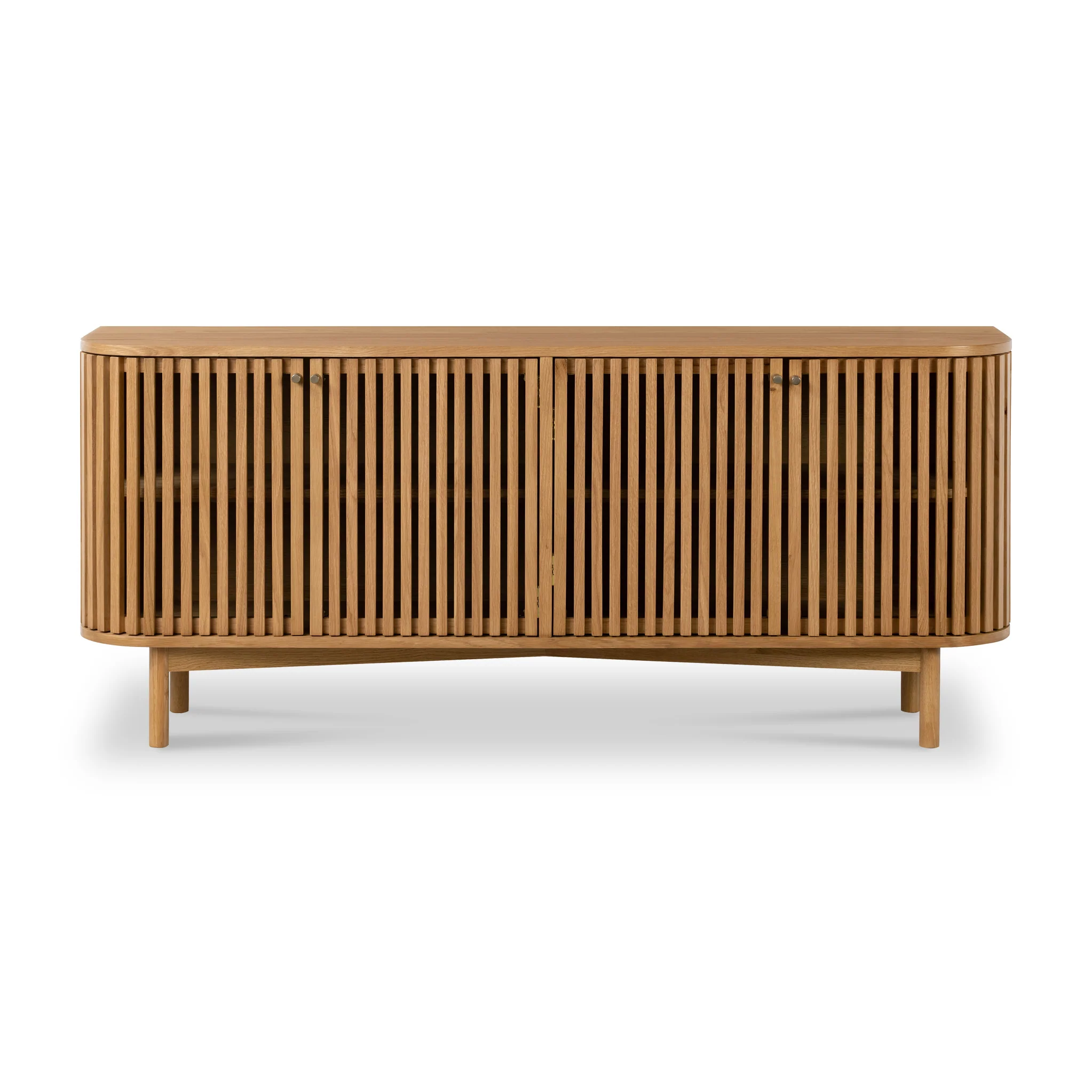 Shorwell Oak Slatted Large Sideboard - Image 3