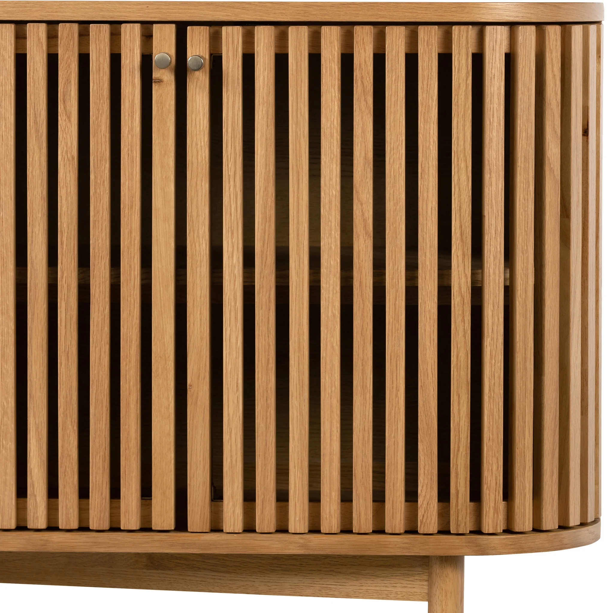 Shorwell Oak Slatted Large Sideboard - Image 8