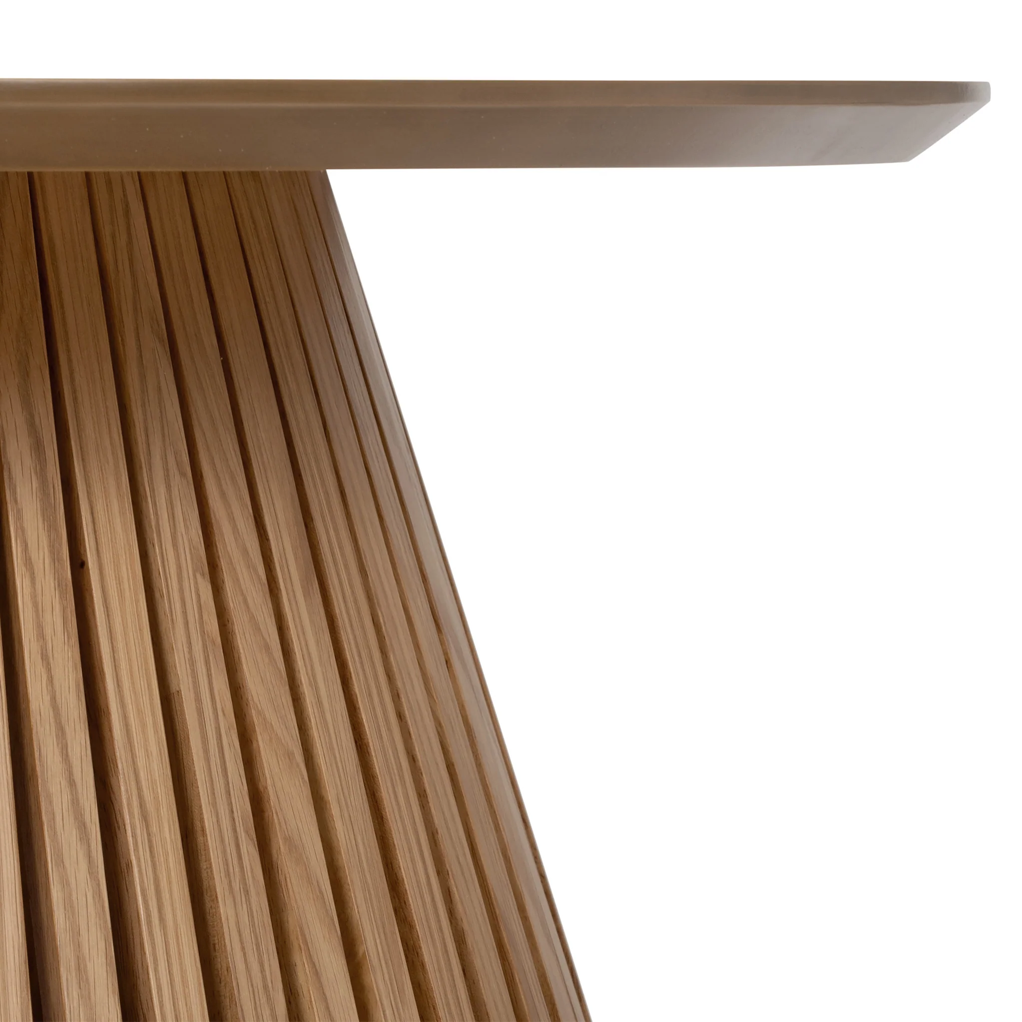 Shorwell Oak Slatted Round Coffee Table - Image 4