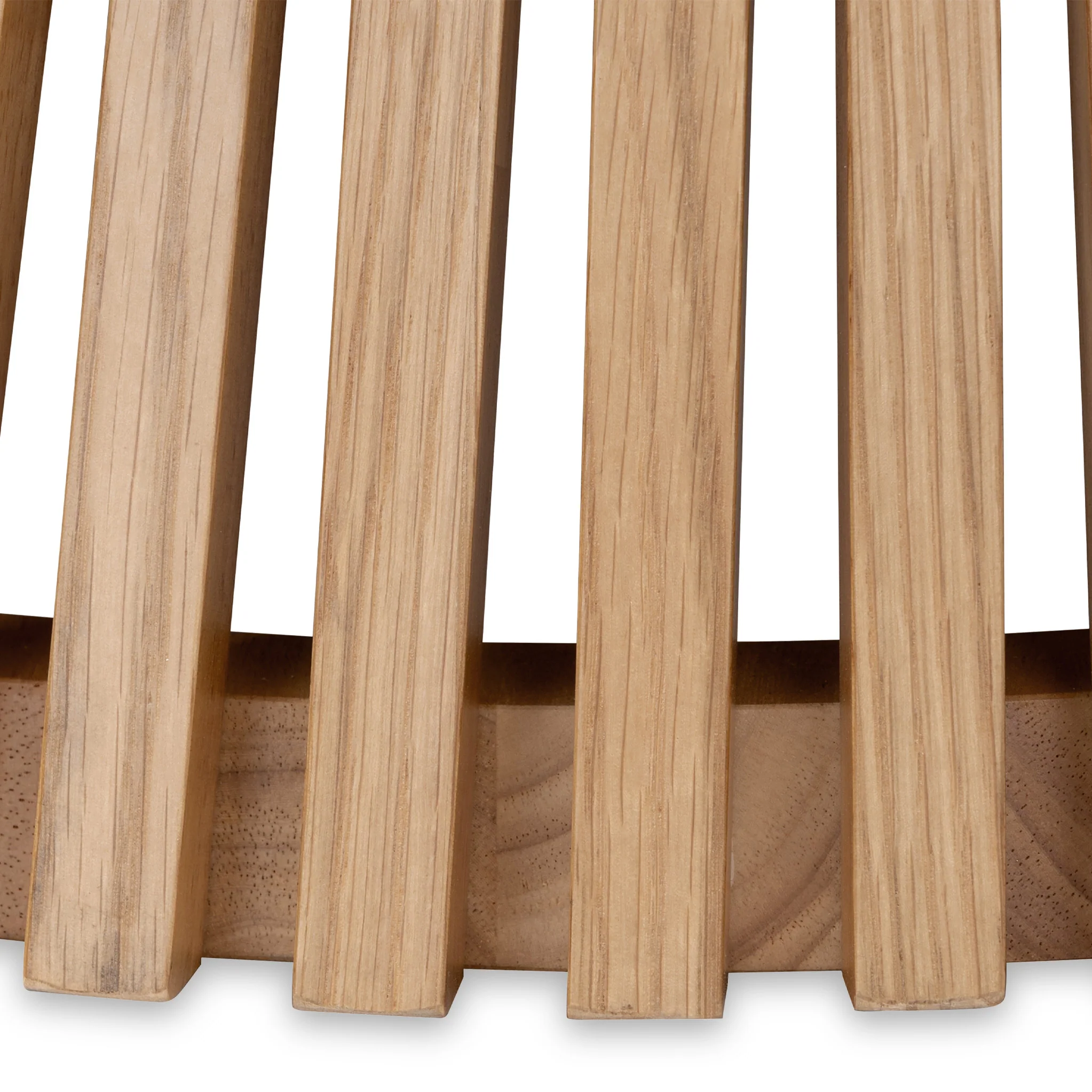 Shorwell Oak Slatted Round Coffee Table - Image 7