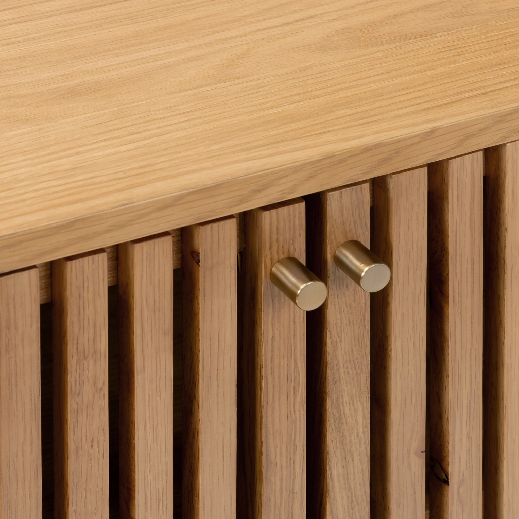 Shorwell Oak Slatted Small Sideboard - Image 14