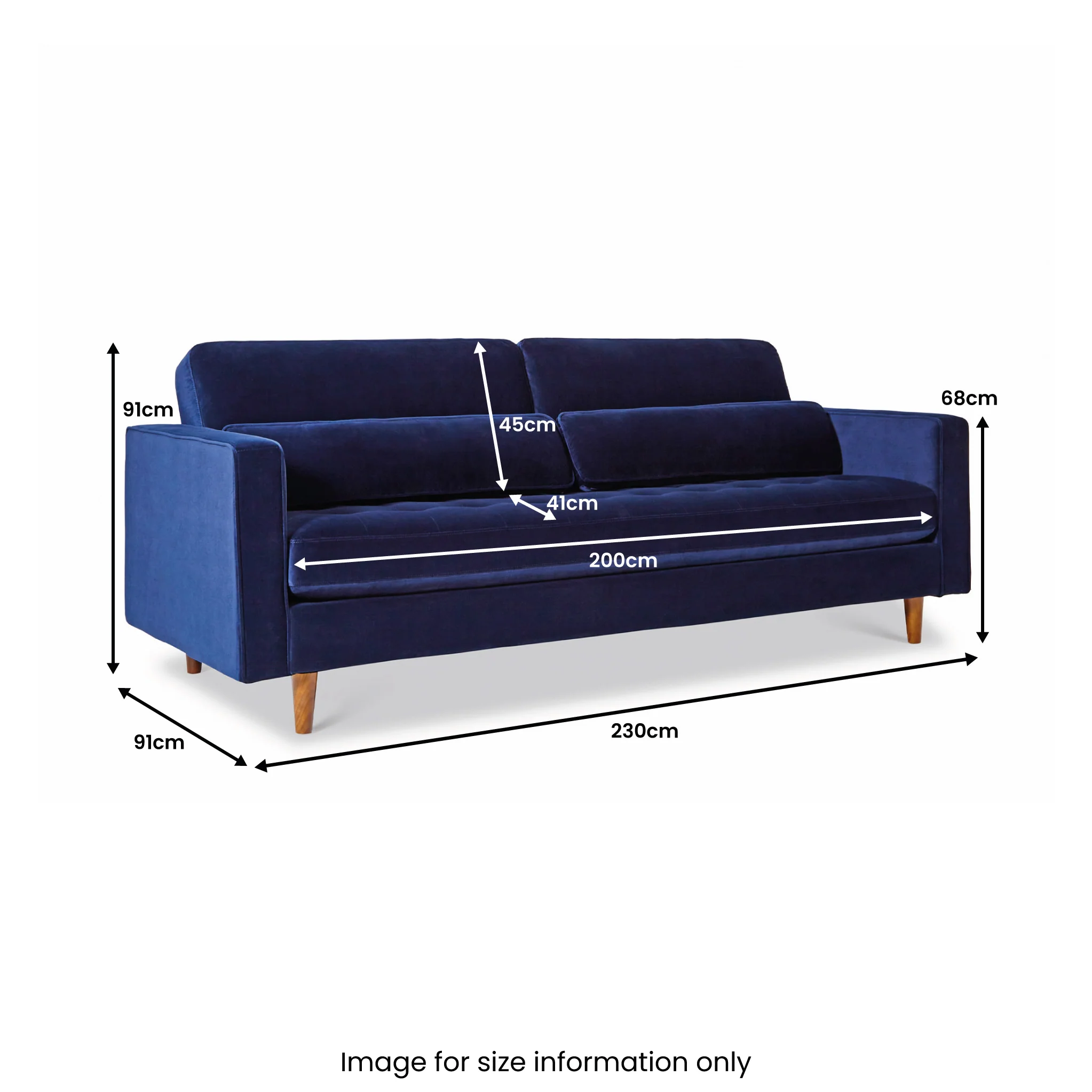 Skye Velvet 4 Seater Sofa - Image 20