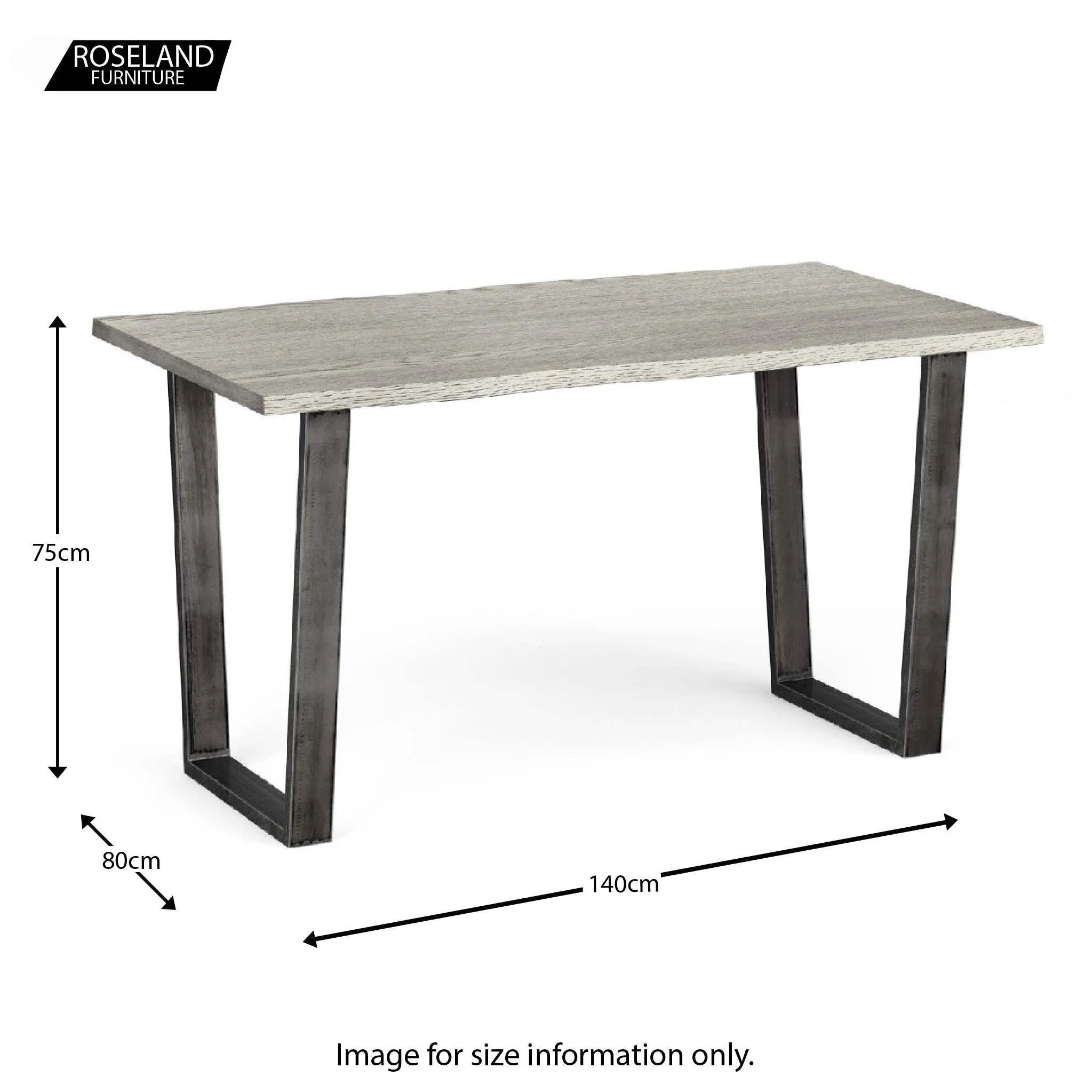 Soho Grey Dining Table 140cm - Image 4