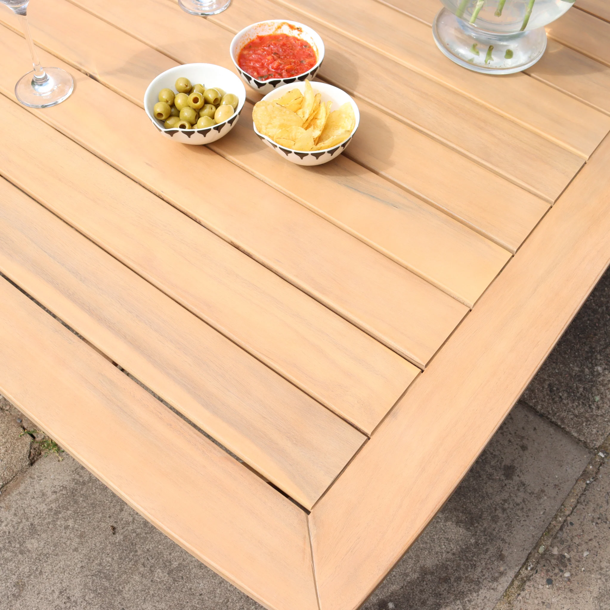 Sol 5 Seater Corner Lounge Set with Square Coffee Table - Image 5