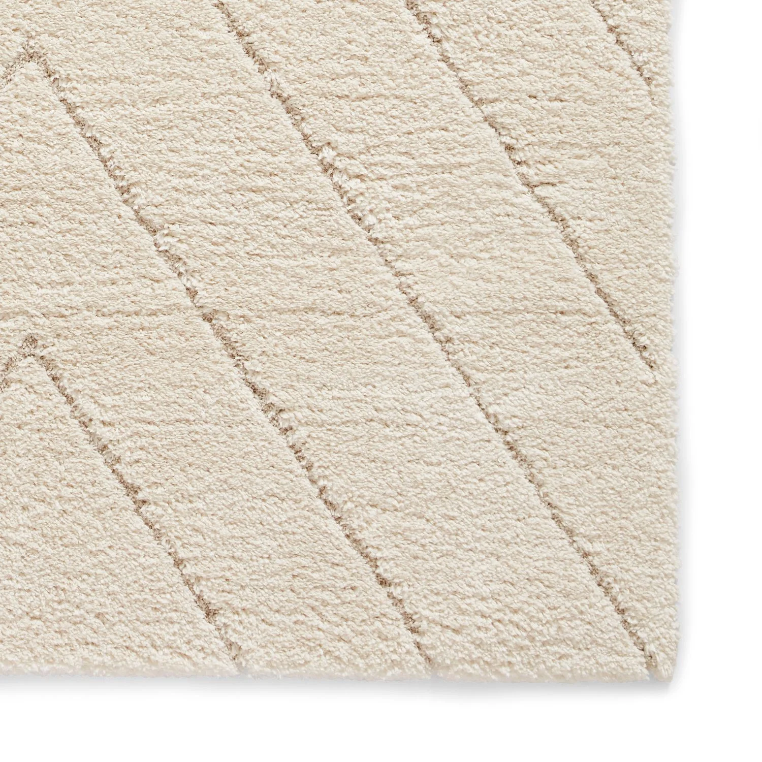 Somerville Chevron Shaggy Berber Rug - Image 5
