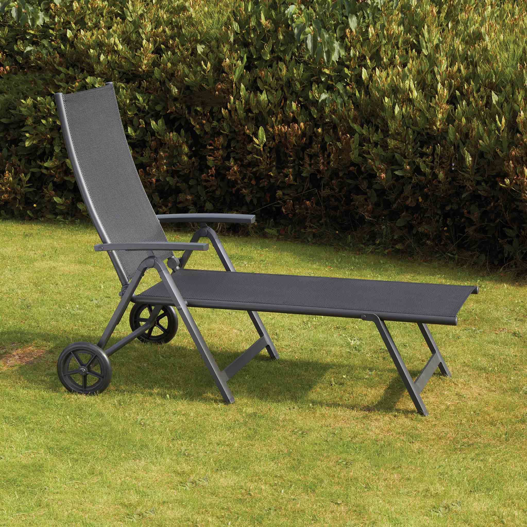 Sorrento Wheeled Sun Lounger - Image 4