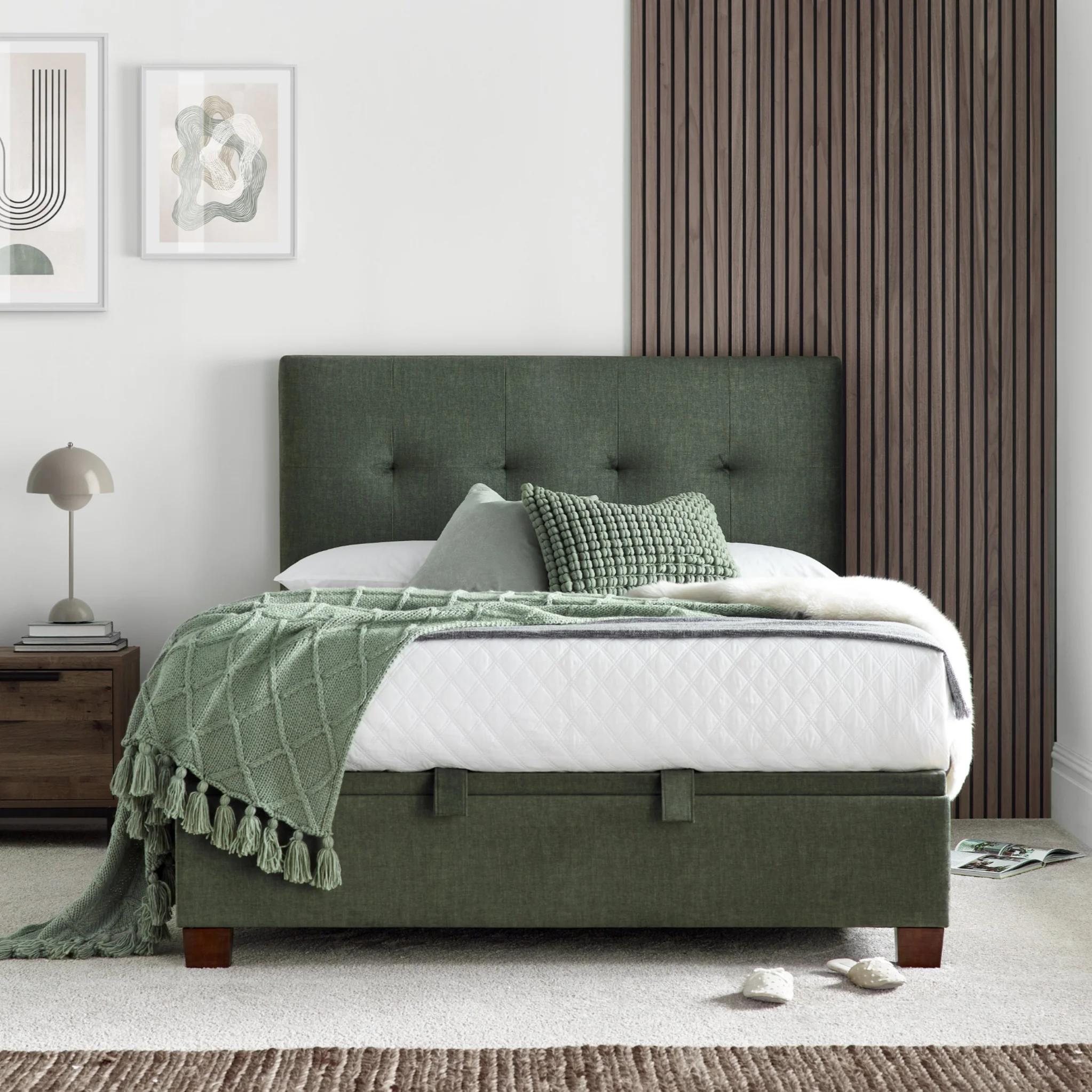 Southwick Velvet Ottoman Storage Bed Frame - Image 9