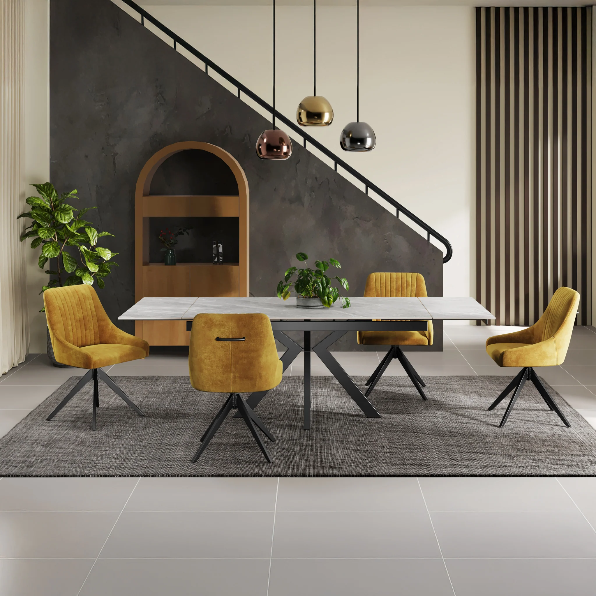 Spencer 160-240cm Extendable Ceramic Dining Table - Image 8