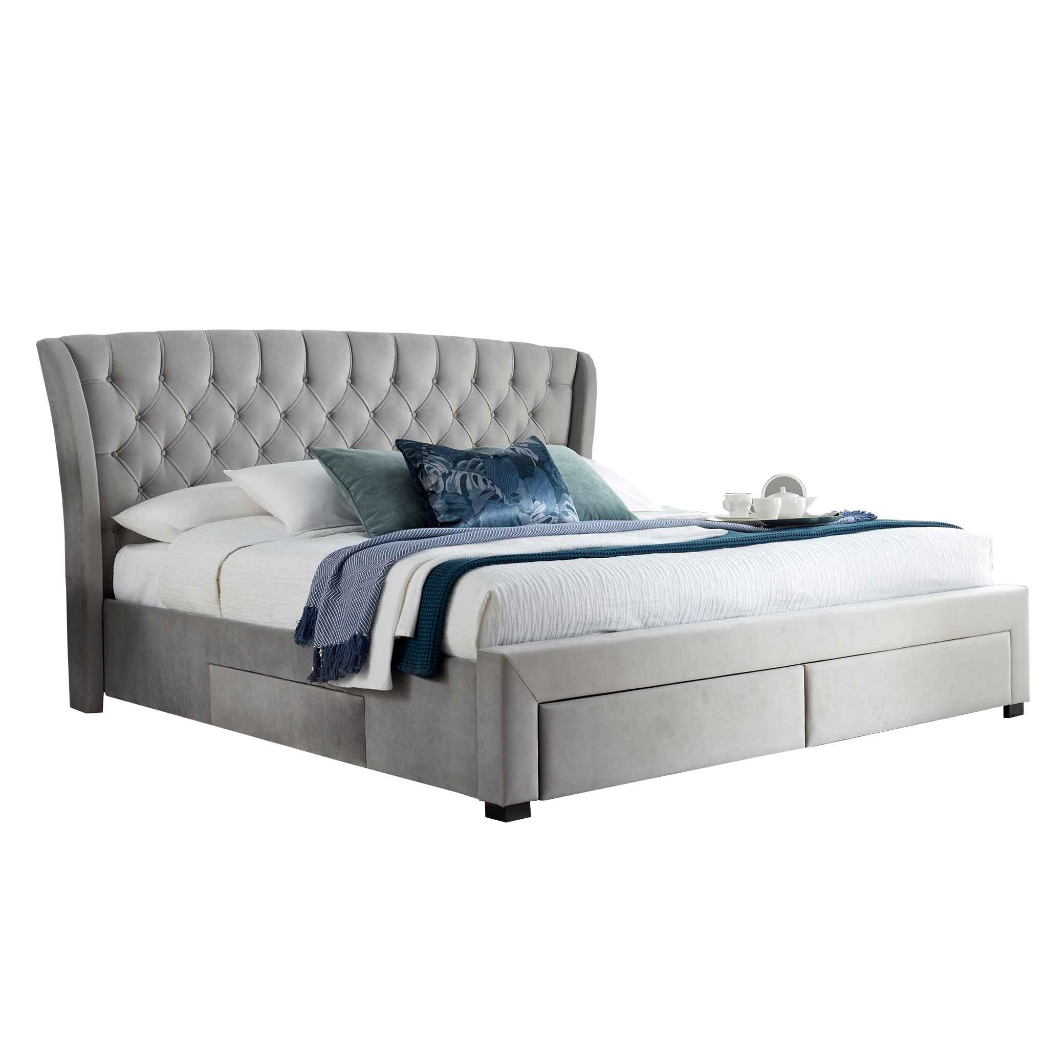 Stafford Velvet Storage Bed Frame - Image 3
