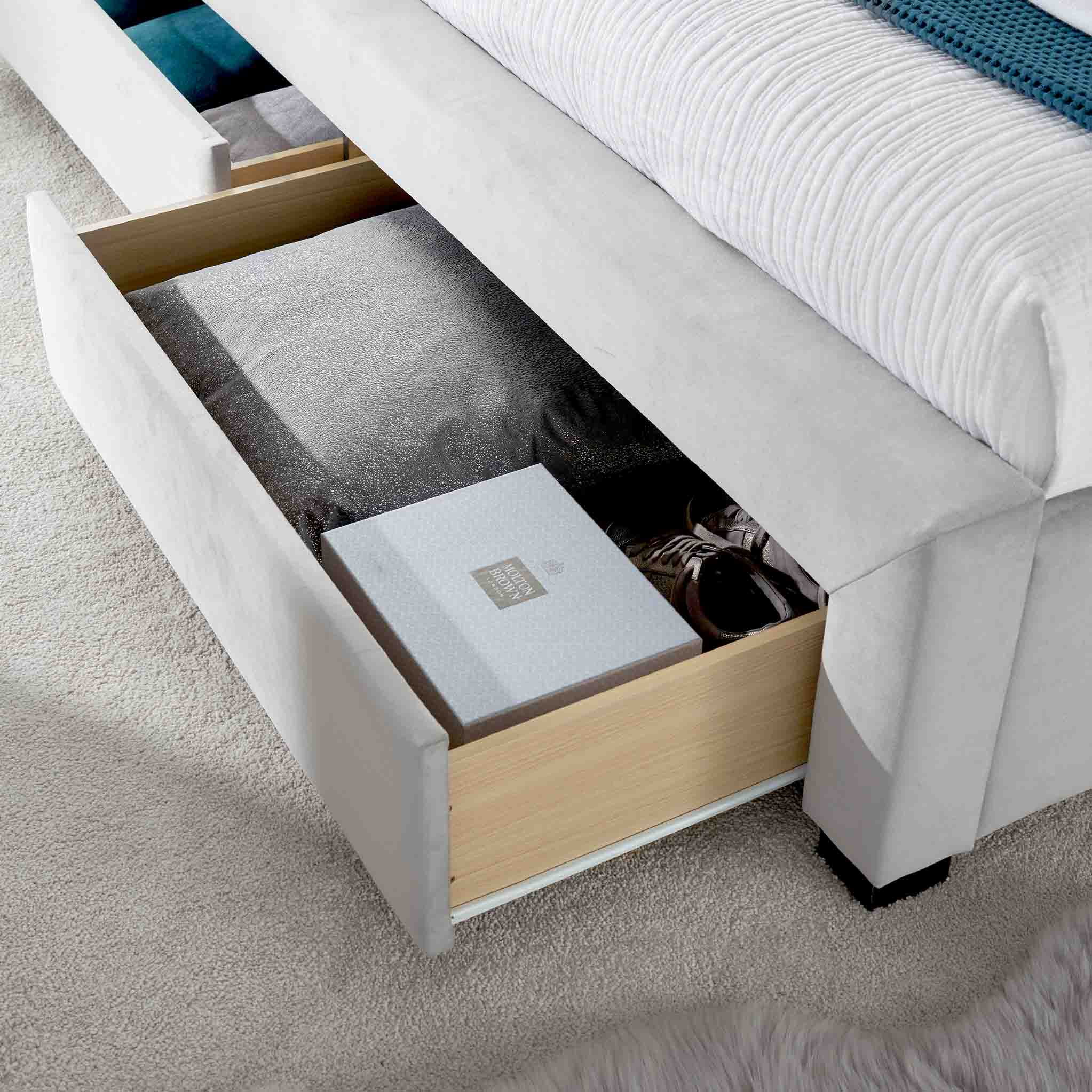 Stafford Velvet Storage Bed Frame - Image 5