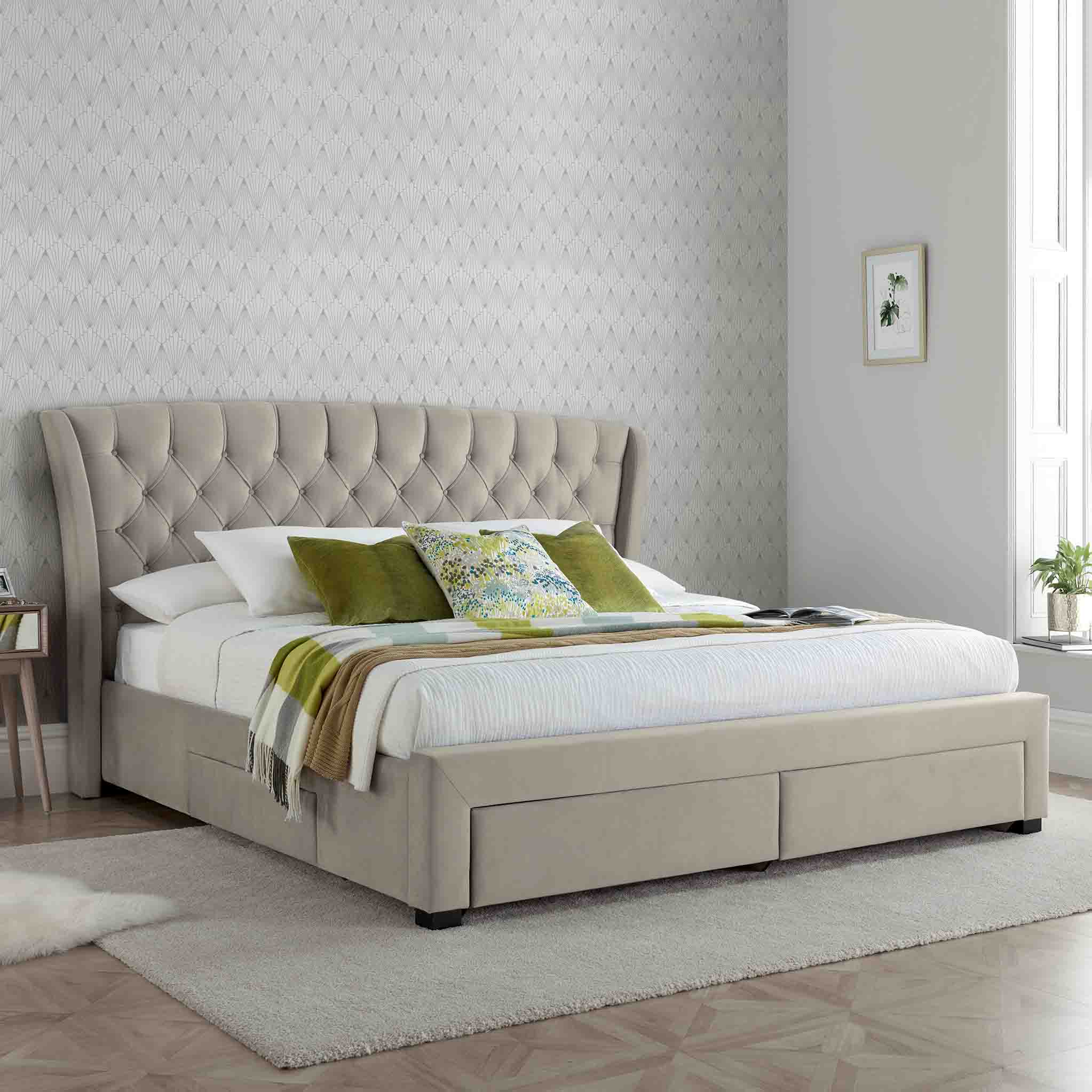 Stafford Velvet Storage Bed Frame - Image 7