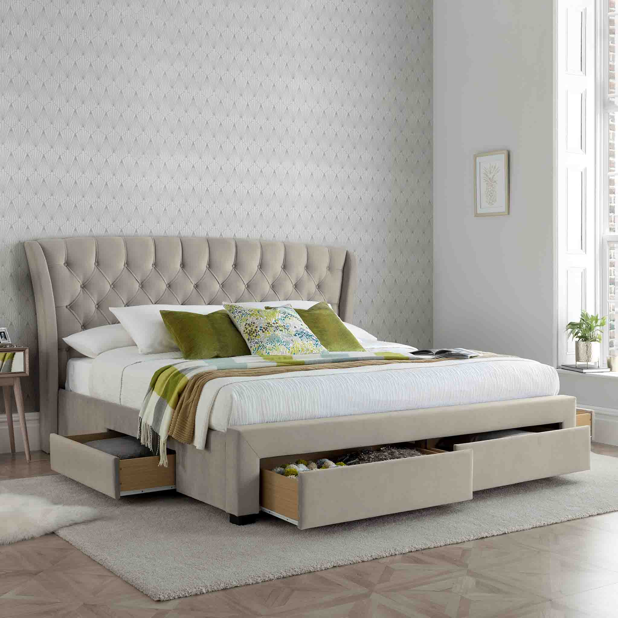 Stafford Velvet Storage Bed Frame - Image 8