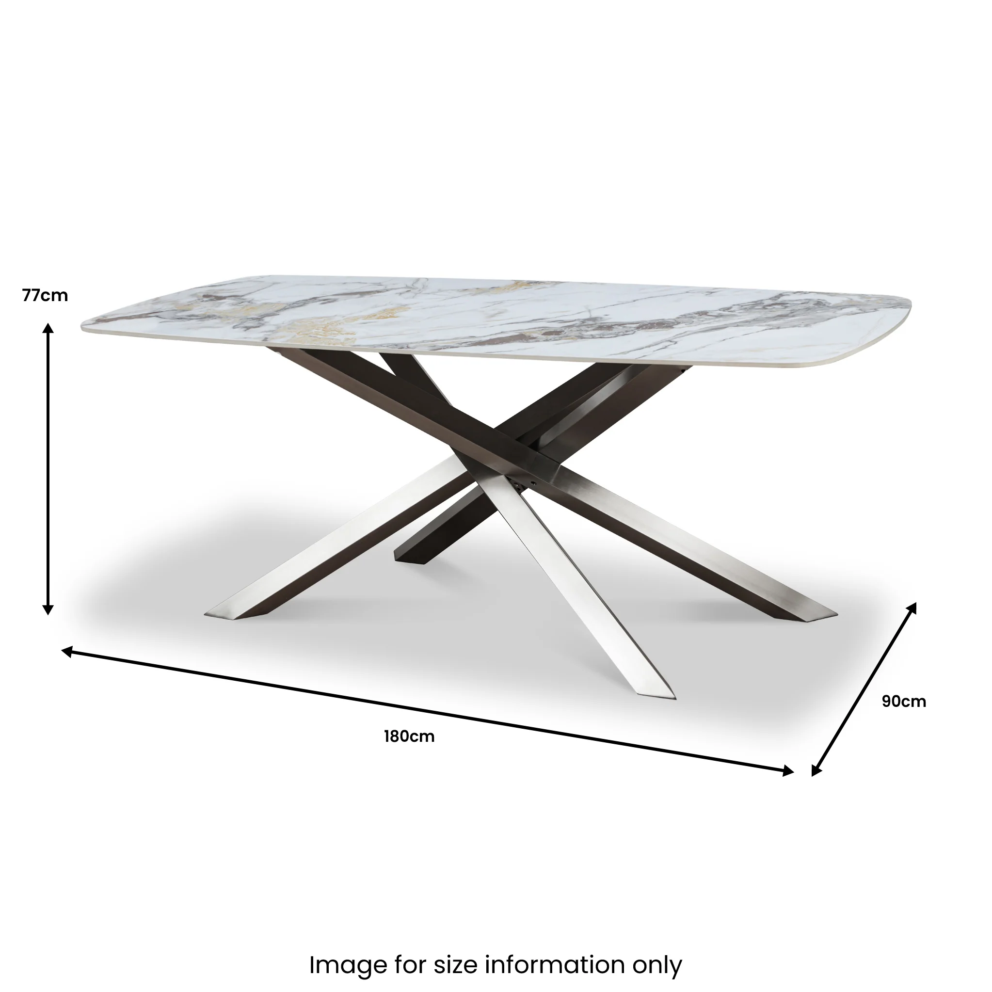 Stamford 180cm Ceramic Dining Table - Image 5