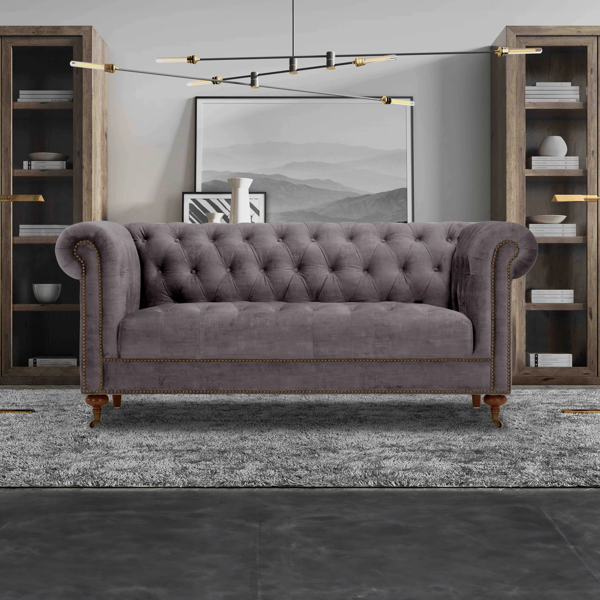 Stanhope Velvet 2 Seater Sofa - Image 2