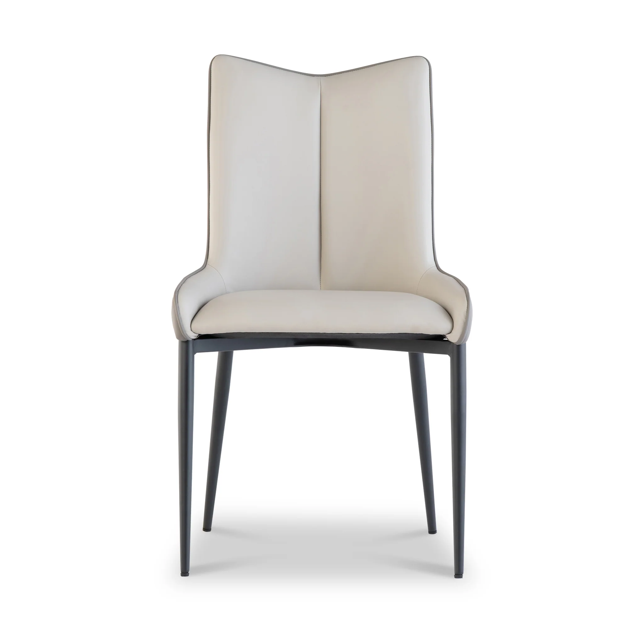 Stefan Faux Leather Curved Dining Chair - Image 4