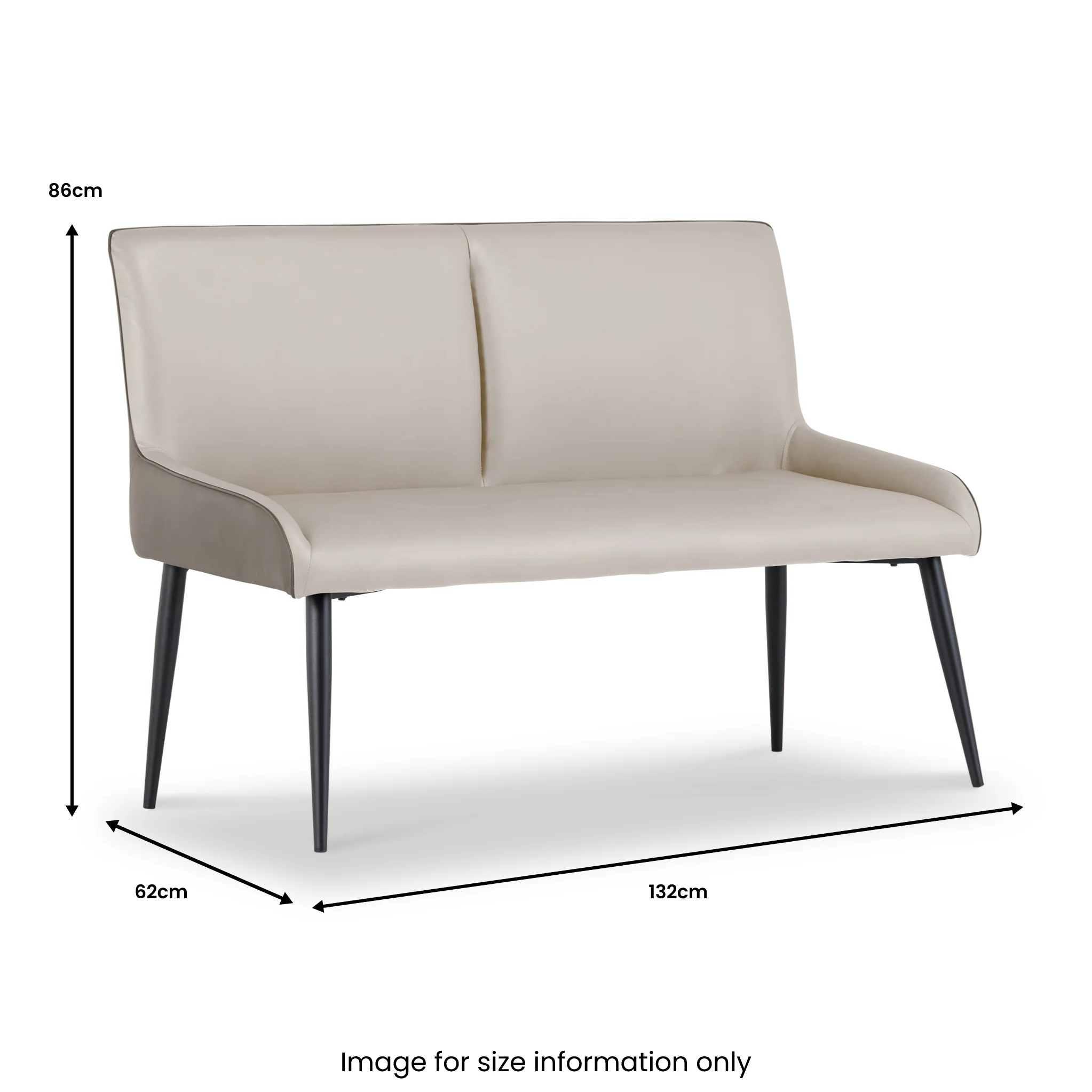 Stefan Faux Leather Dining Bench - Image 3