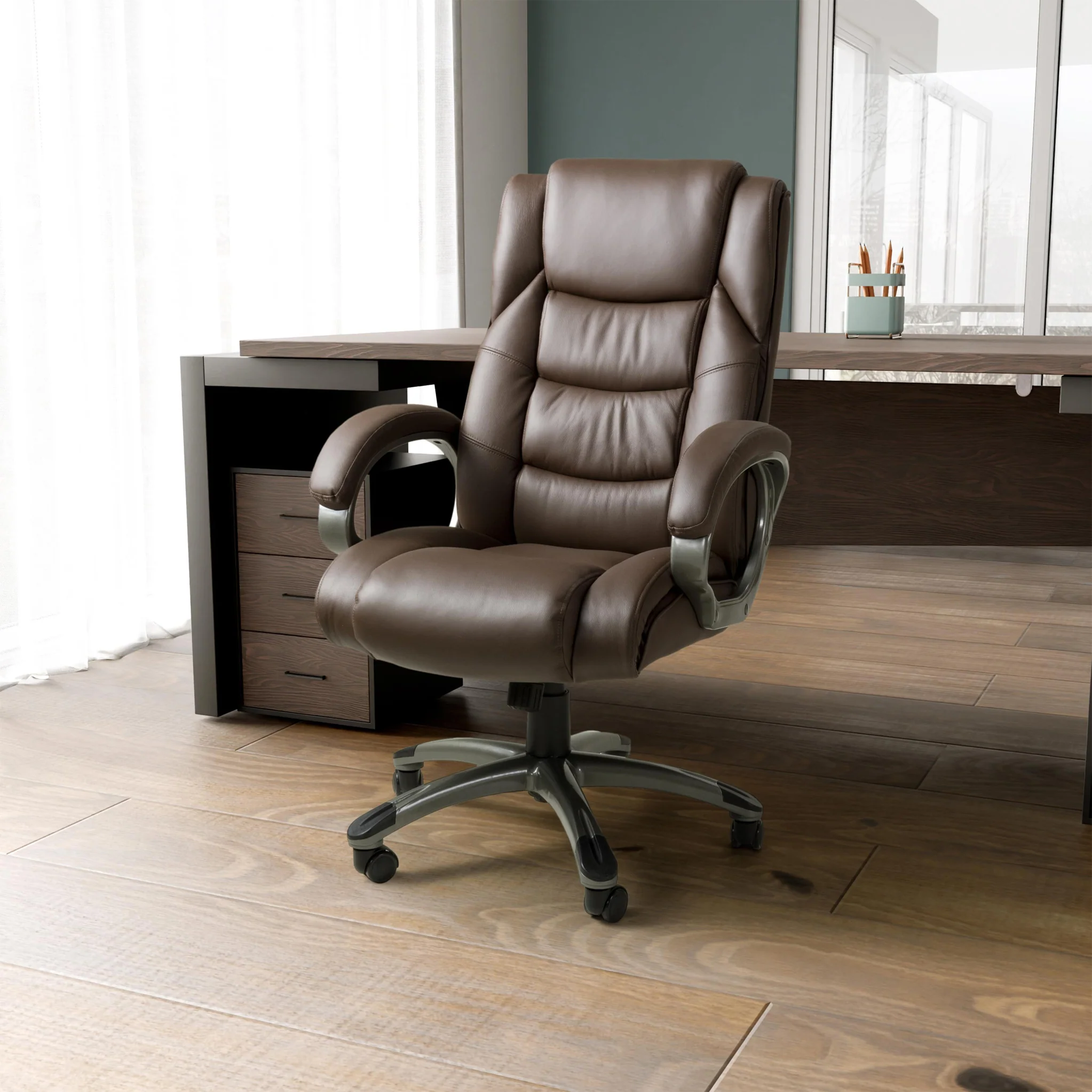 Stevens Leather Office Chair - Image 2