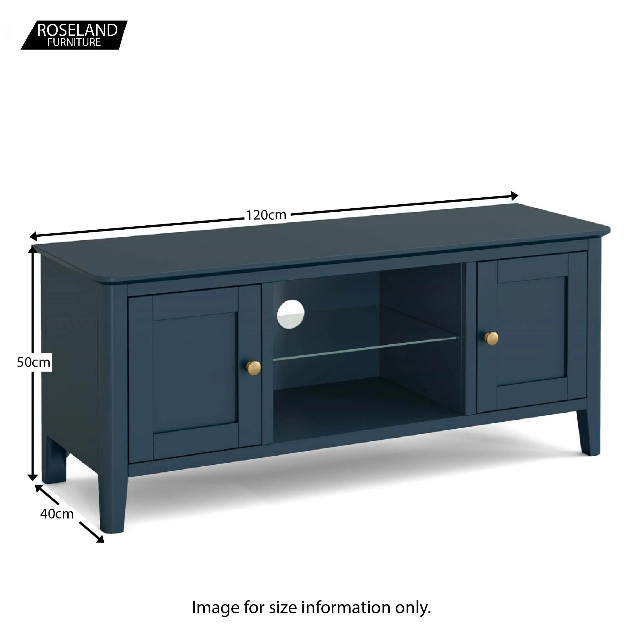 Stirling Blue 120cm Large TV Stand - Image 23