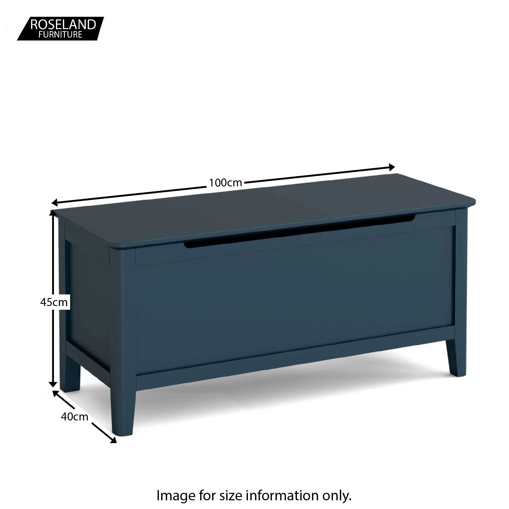 Stirling Blue Blanket Box - Image 4