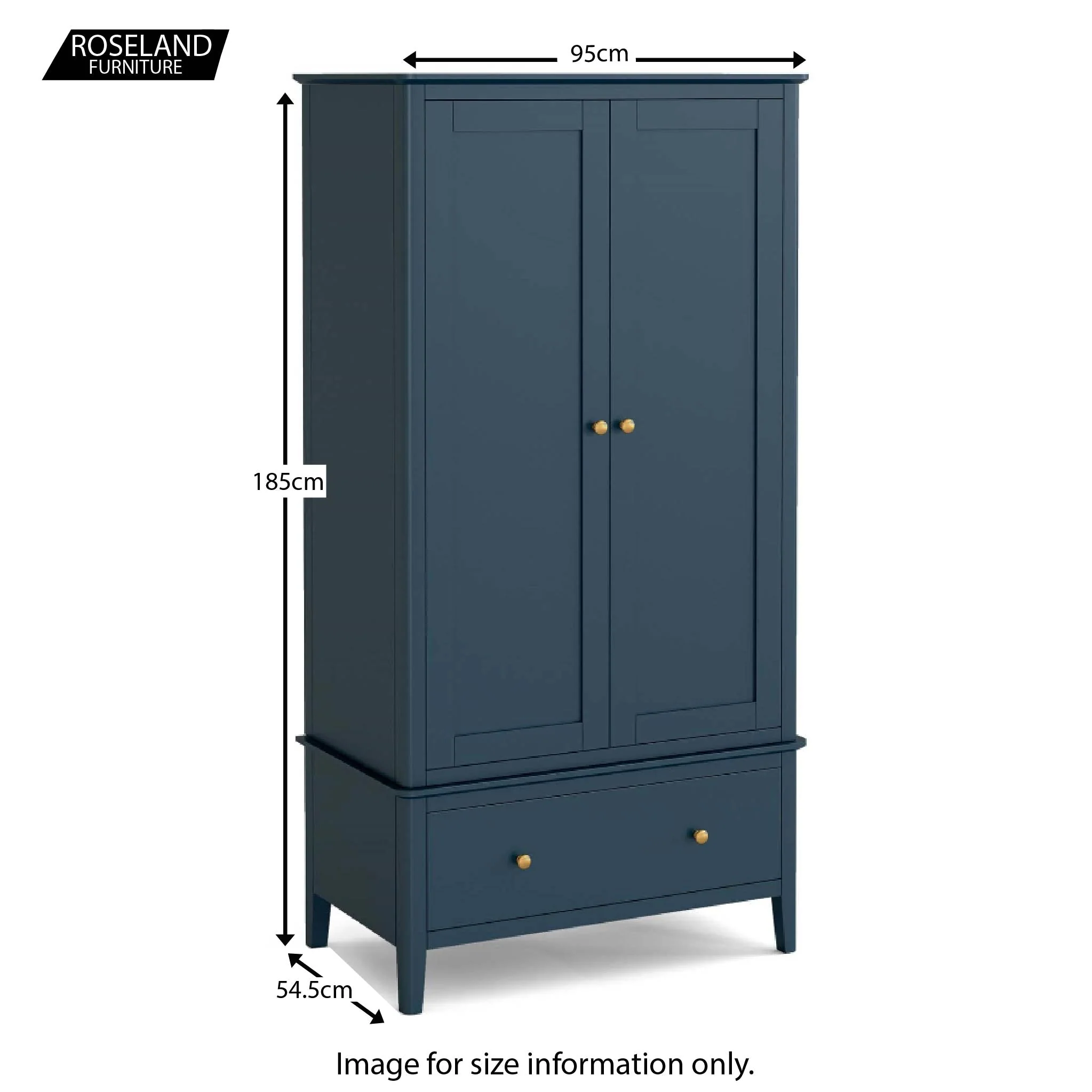 Stirling Blue Double Wardrobe - Image 25