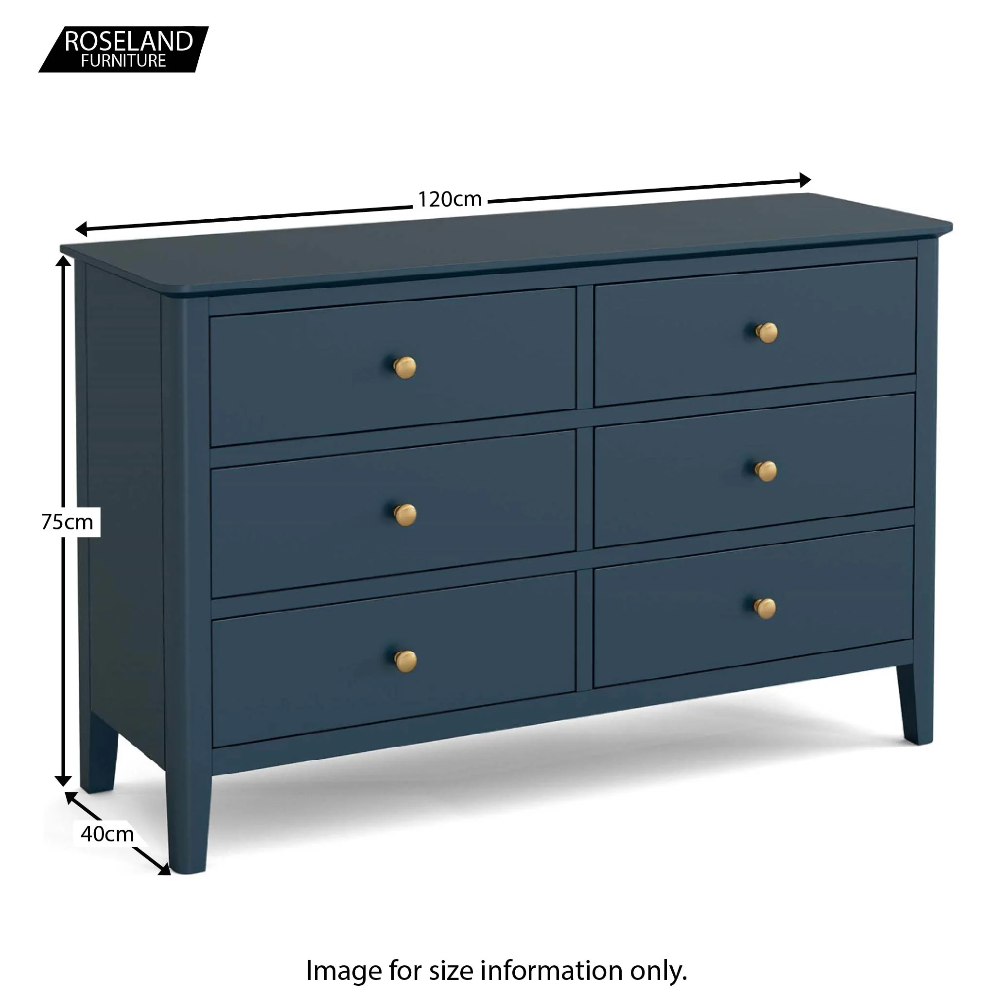 Stirling Blue Large Chest of Drawers - Image 7