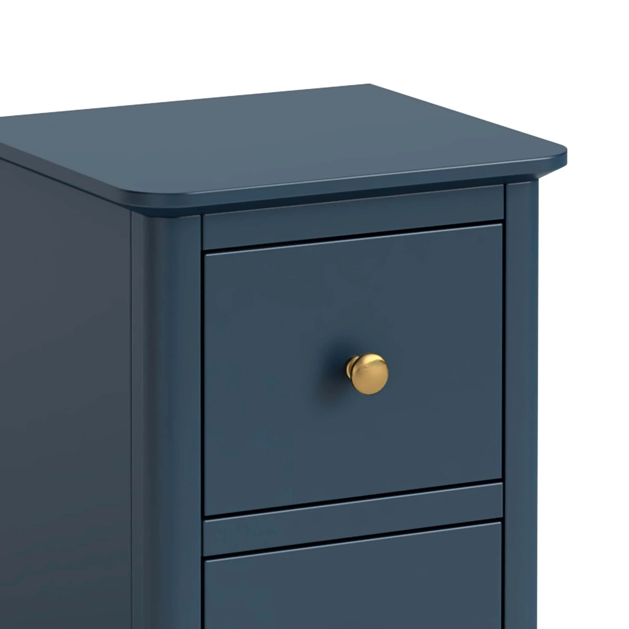 Stirling Blue Narrow Bedside Table - Image 4