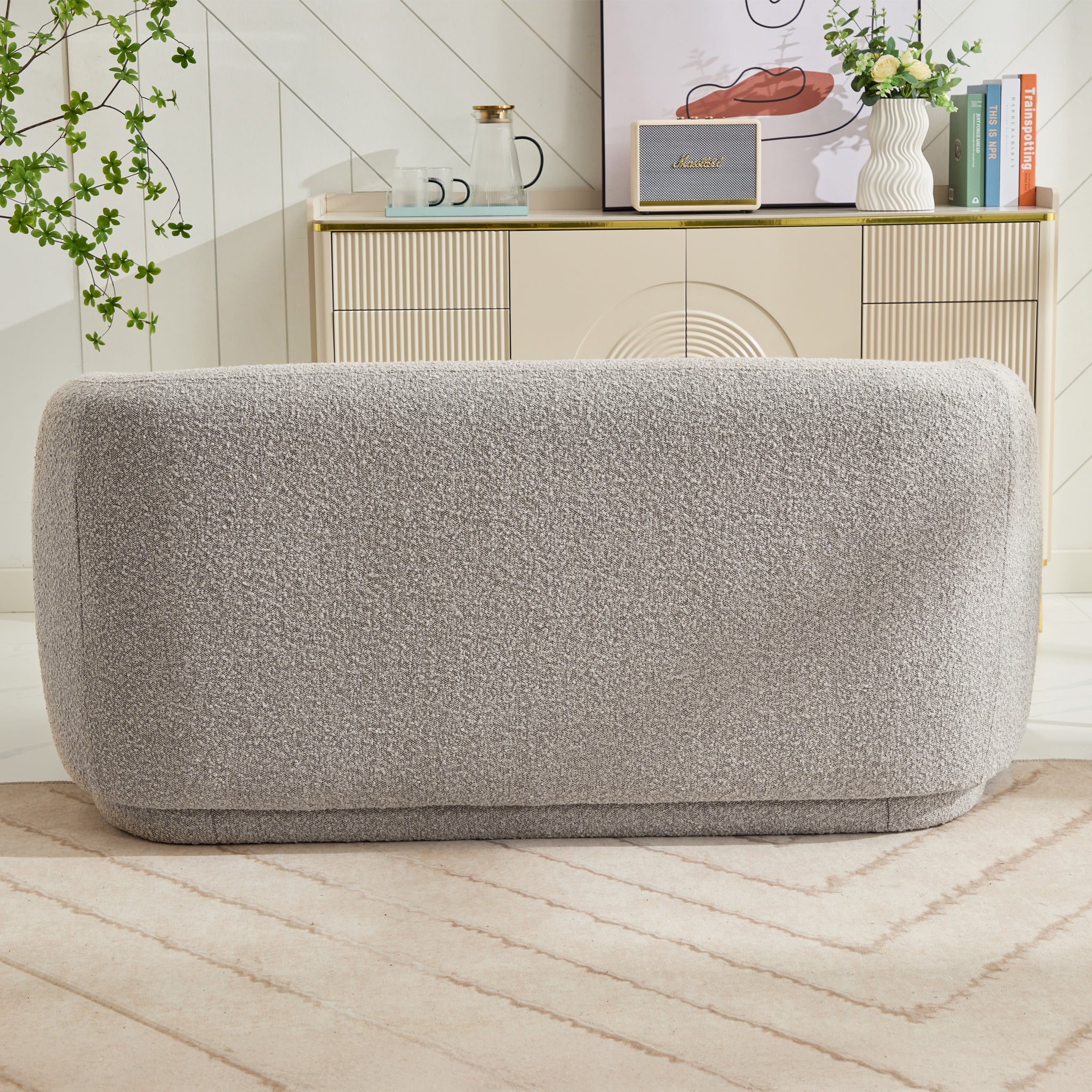 Sudsy Soft Boucle Curve 2 Seater Sofa - Image 5