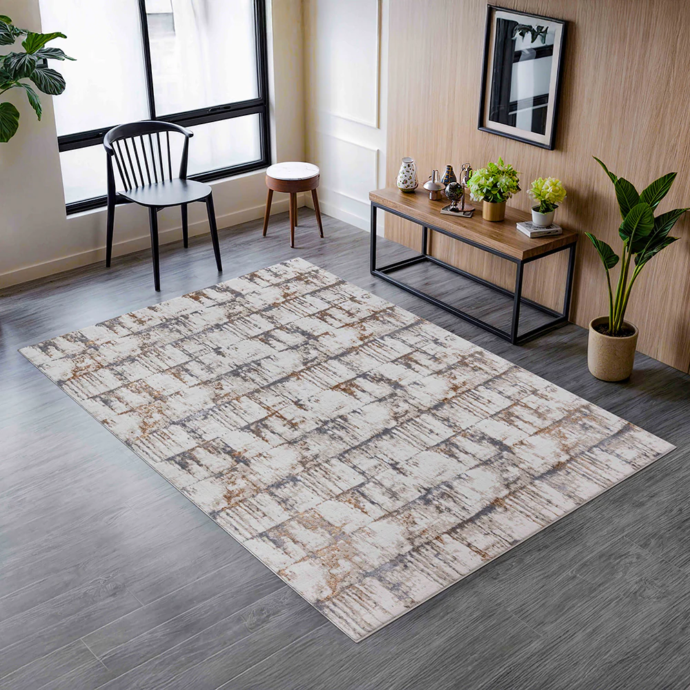 Sully Metallic Abstract Design Rug - Image 2