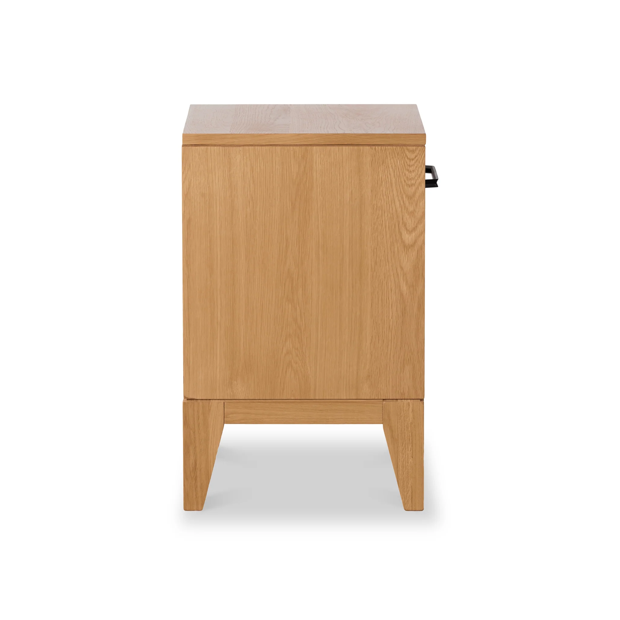 Sunburst Oak 1 Drawer Open Shelf Bedside Table - Image 12