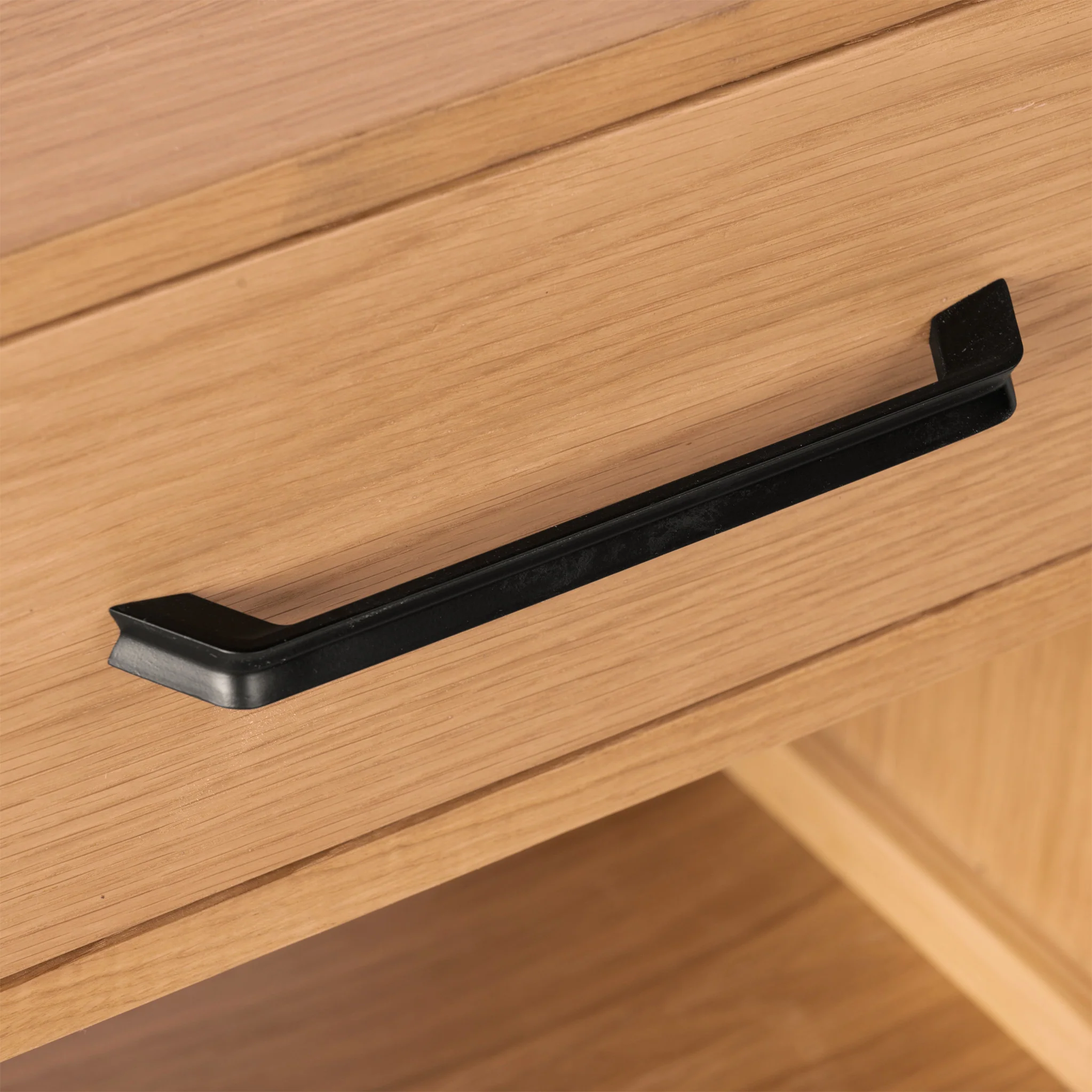 Sunburst Oak 1 Drawer Open Shelf Bedside Table - Image 9