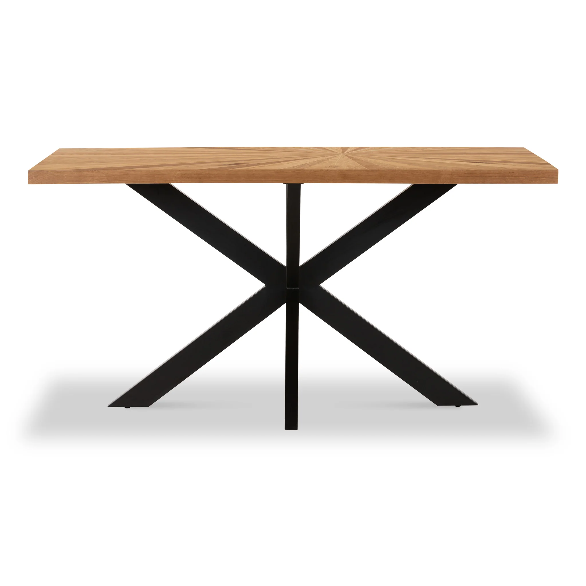 Sunburst Oak 150cm Rectangular Dining Table - Image 3