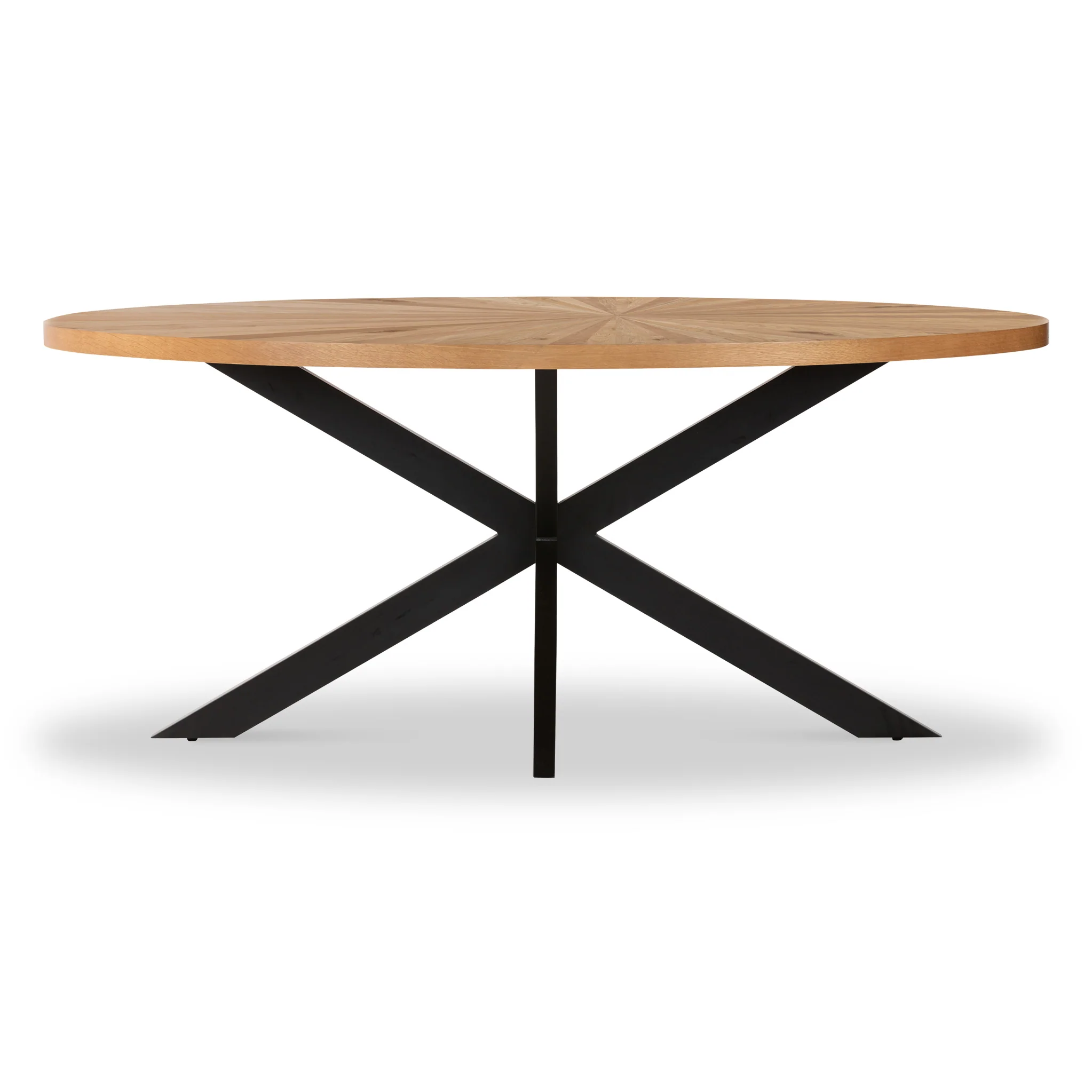 Sunburst Oak 180cm Ellipse Dining Table - Image 3