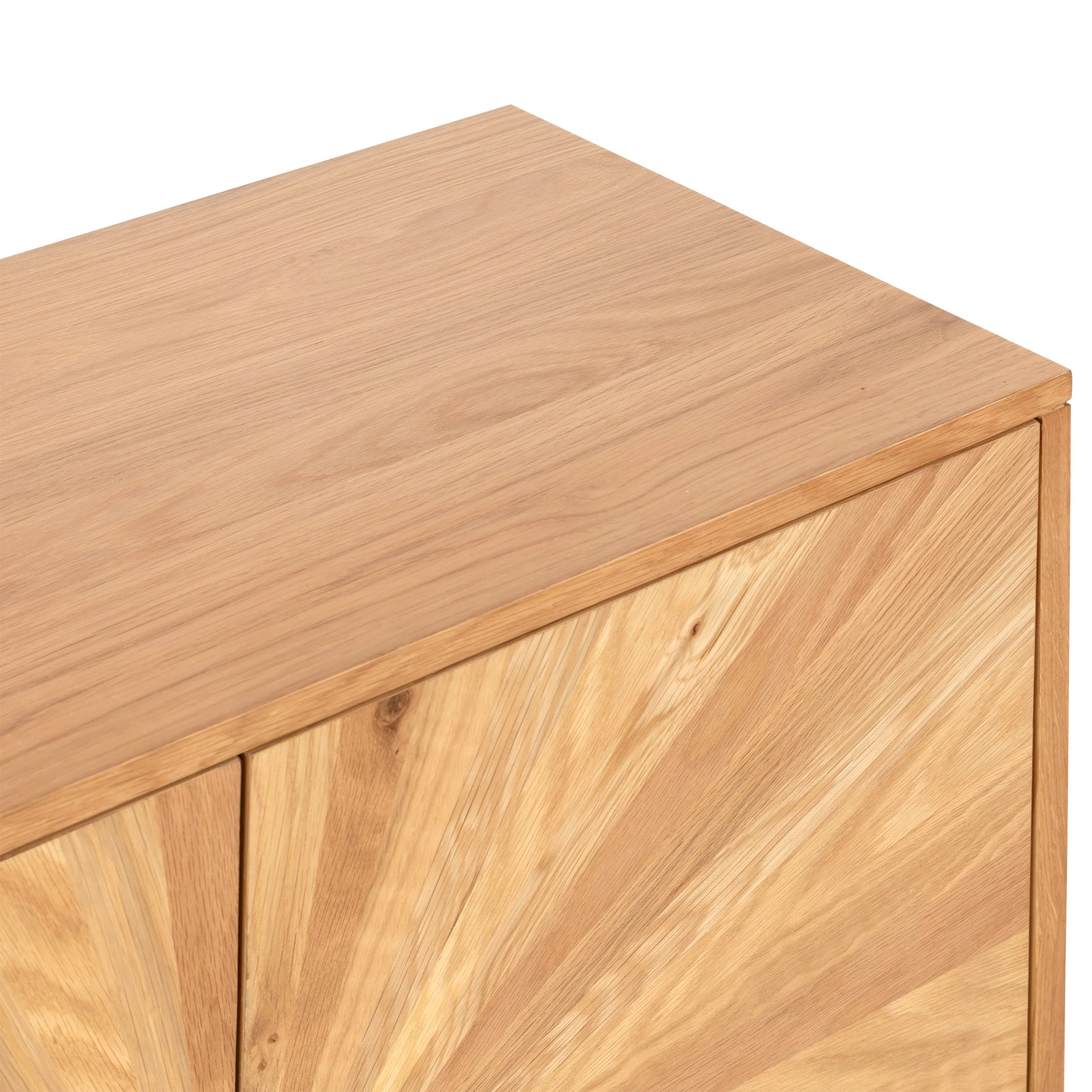 Sunburst Oak 2 Door Sideboard - Image 7