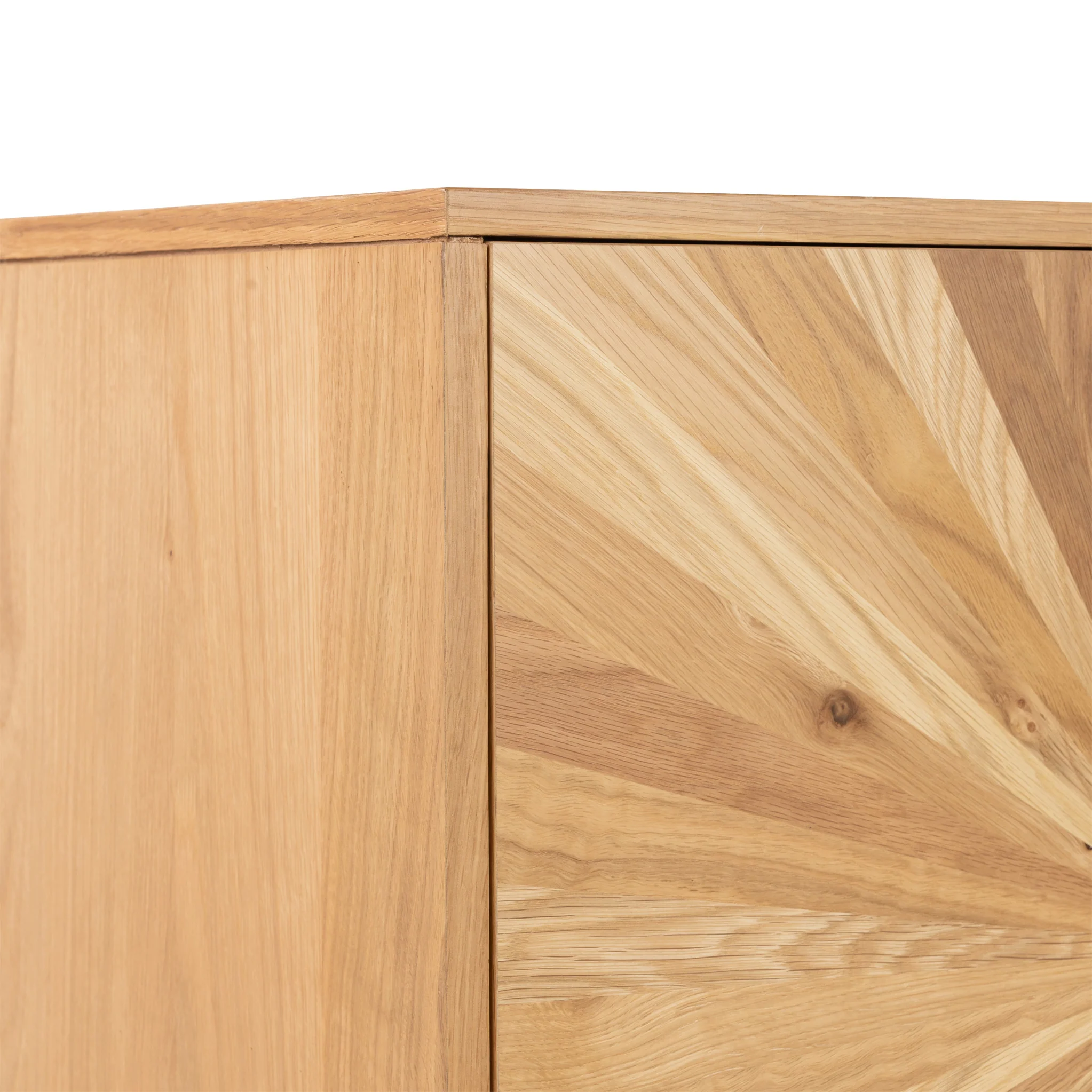 Sunburst Oak Large 2 Door 3 Drawer Sideboard - Image 10