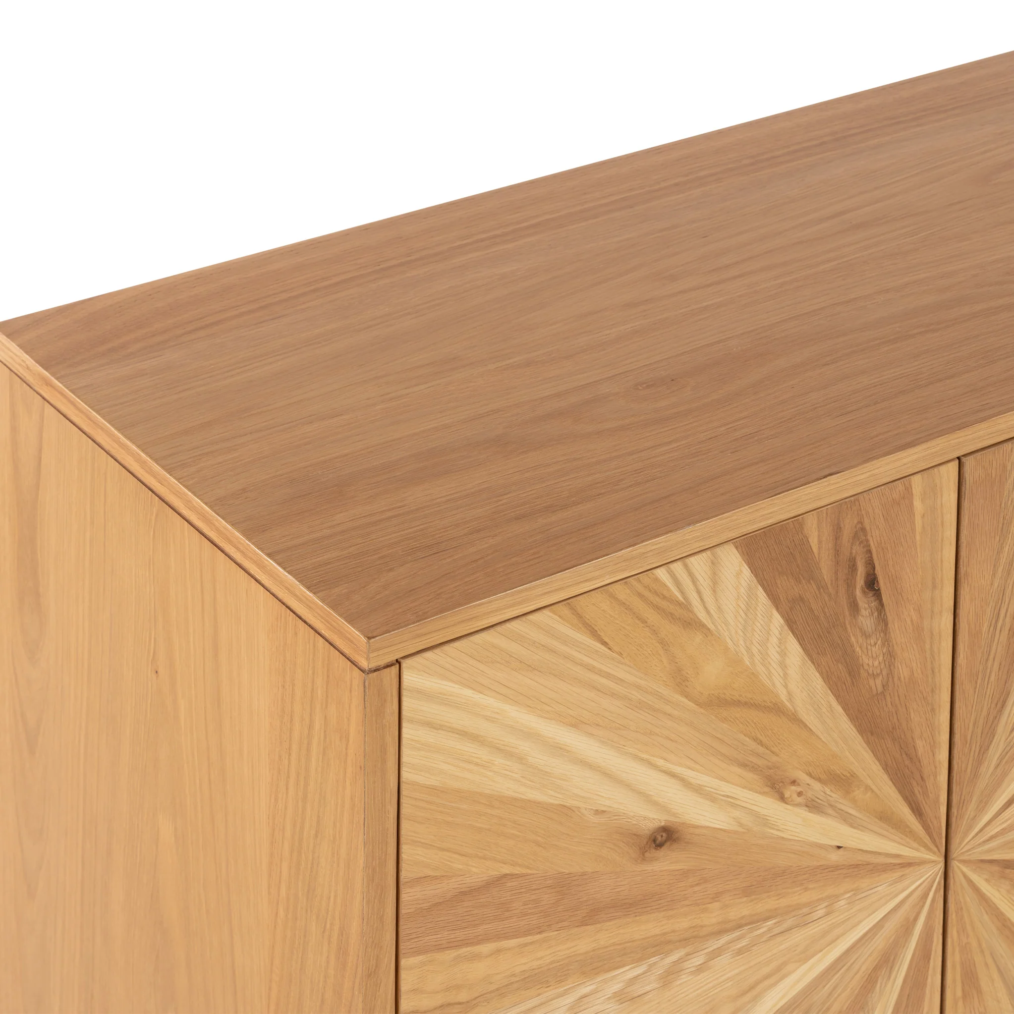 Sunburst Oak Large 2 Door 3 Drawer Sideboard - Image 11