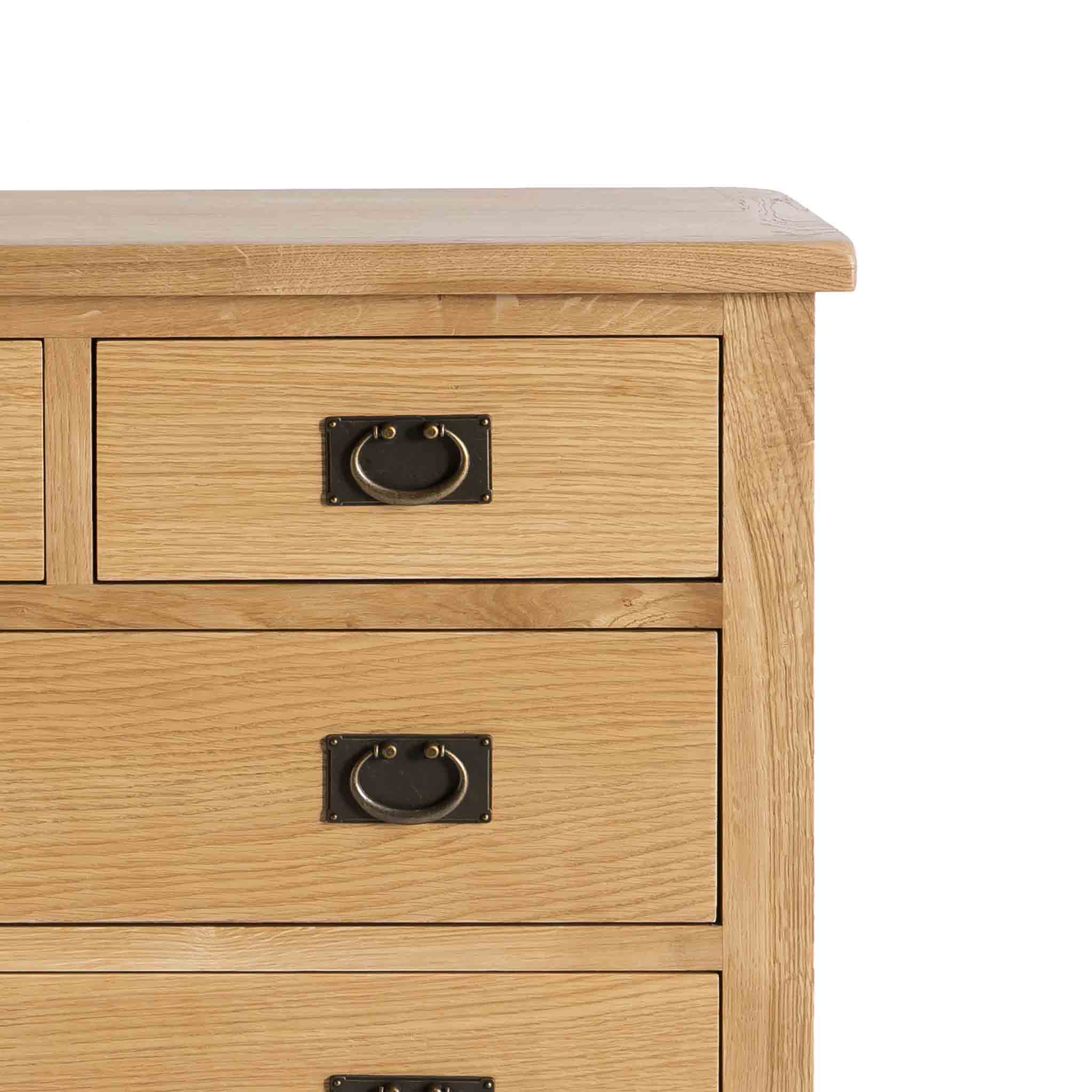 Surrey Oak 2 Over 3 Drawer Chest - Image 11