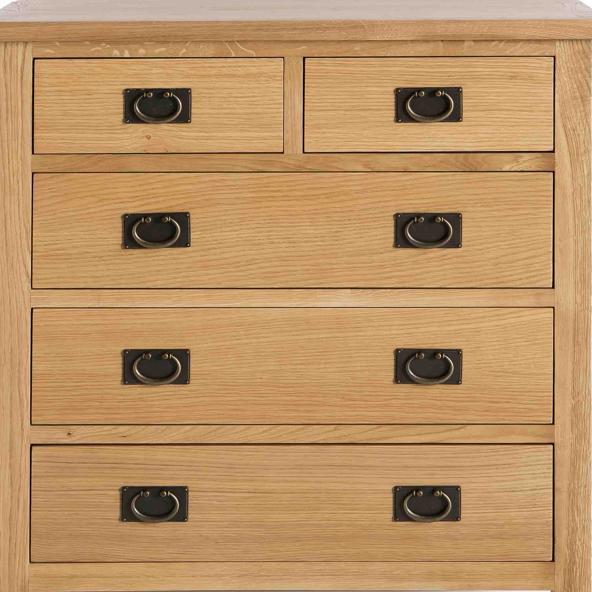 Surrey Oak 2 Over 3 Drawer Chest - Image 14