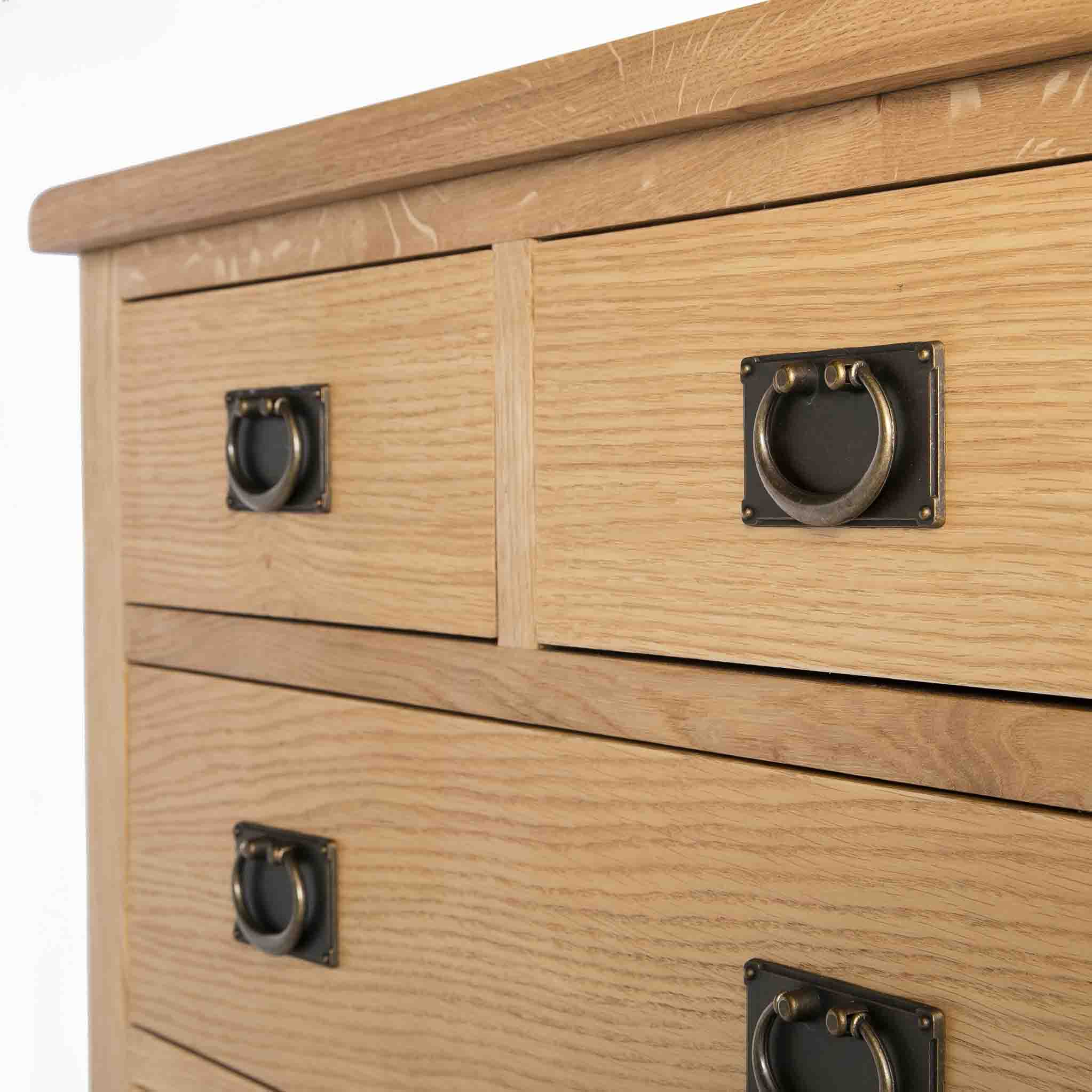 Surrey Oak 2 over 4 Drawer Chest - Image 4