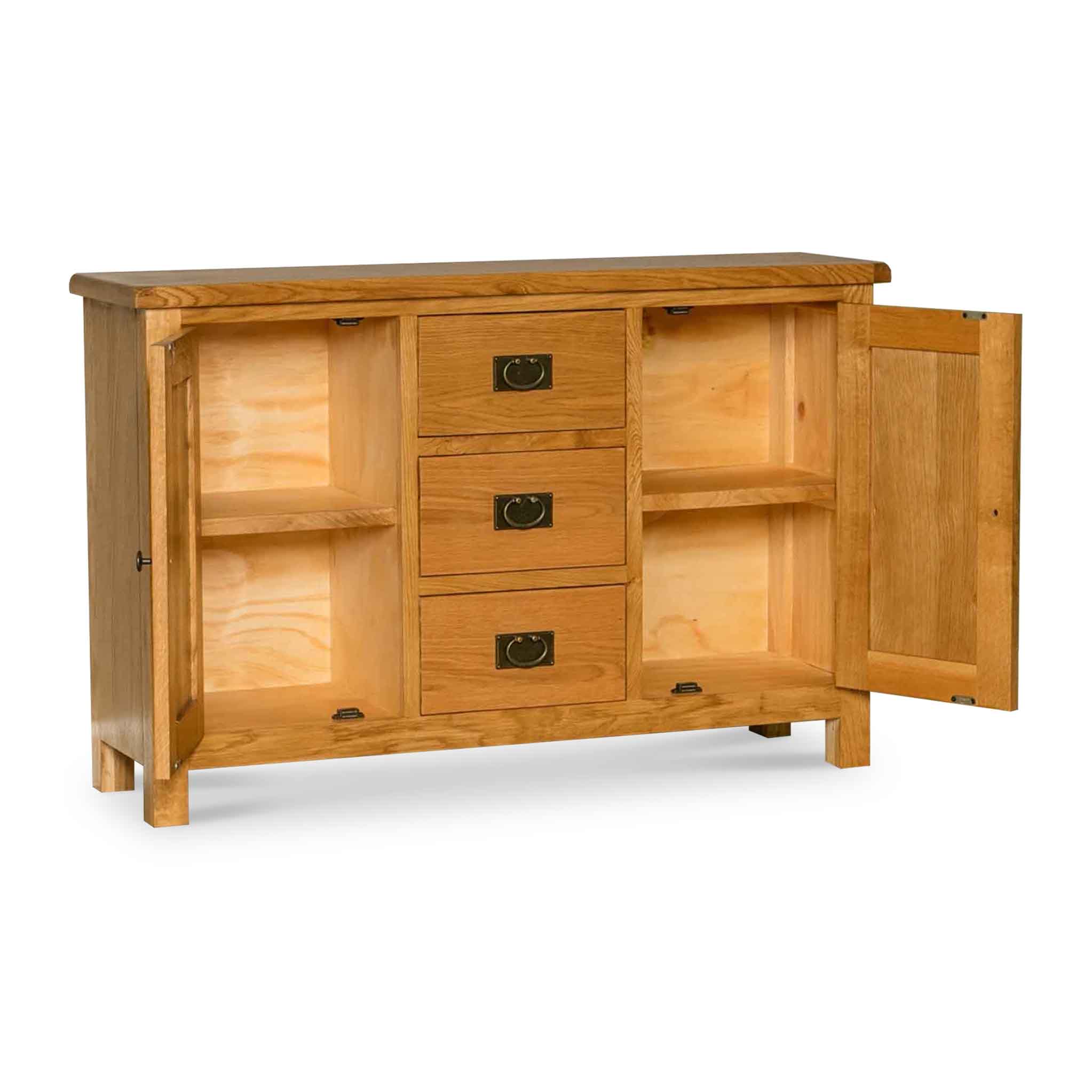 Surrey Oak 3 Drawer Sideboard - Image 8