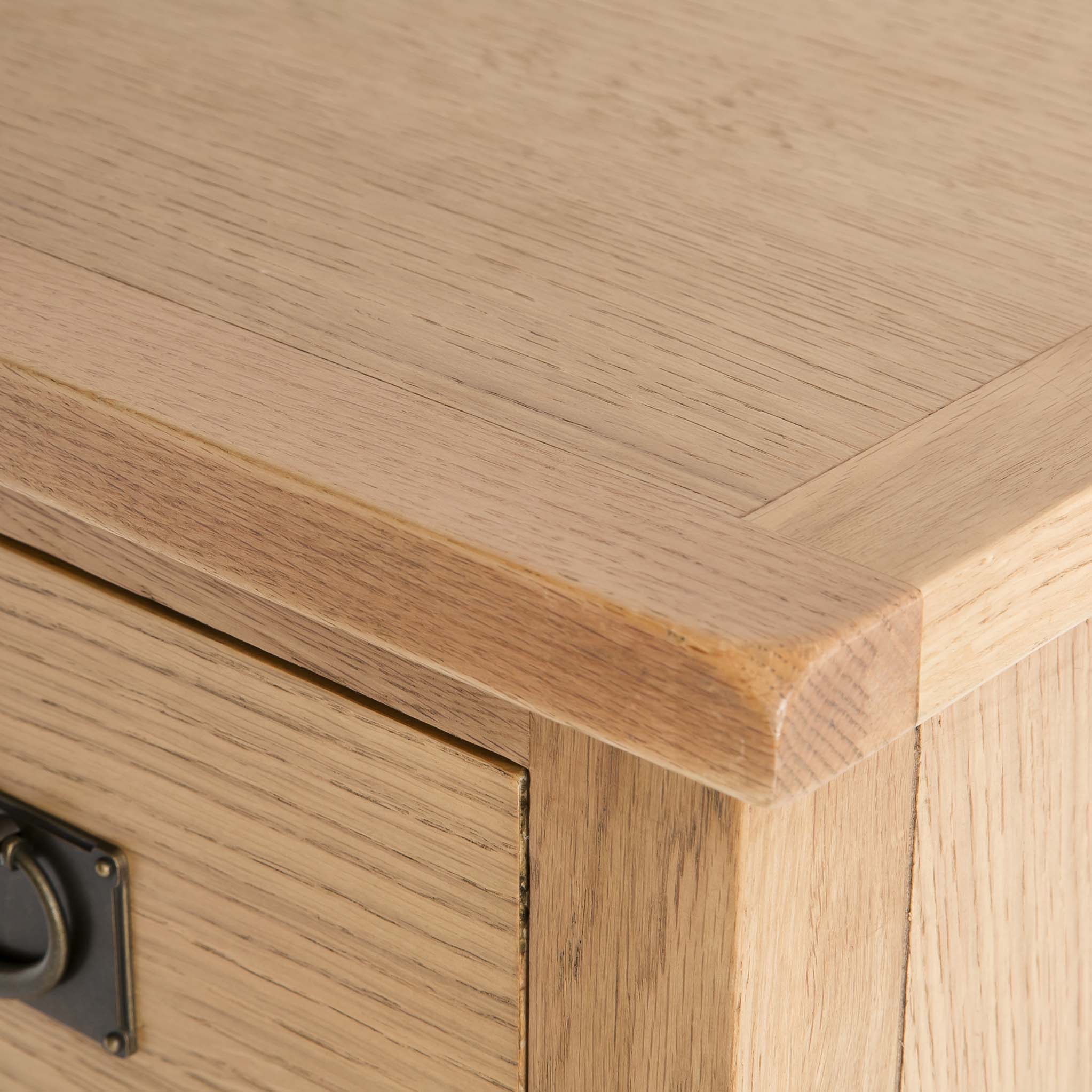Surrey Oak 5 Drawer Tallboy Chest - Image 7