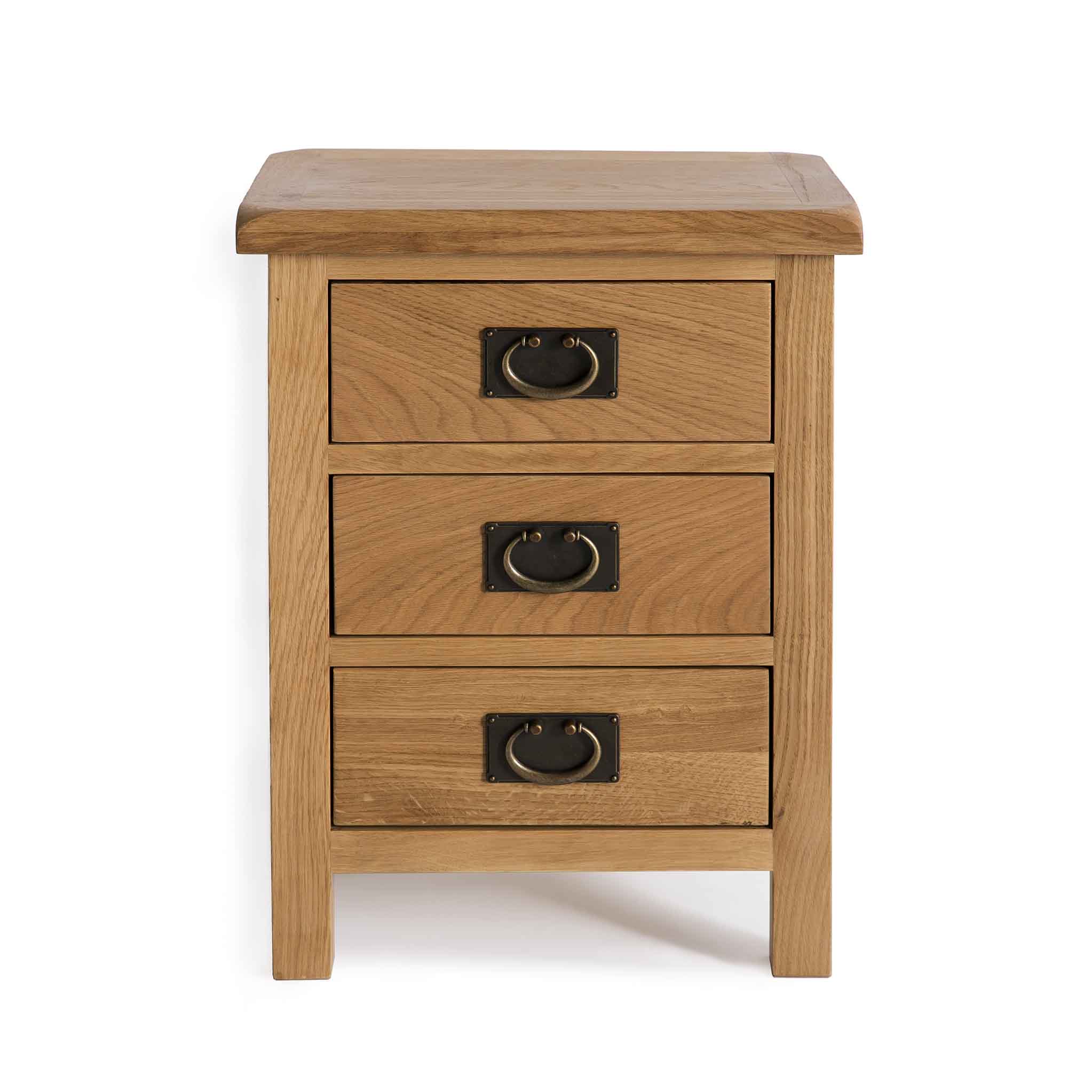 Surrey Oak Bedside Table - Image 3