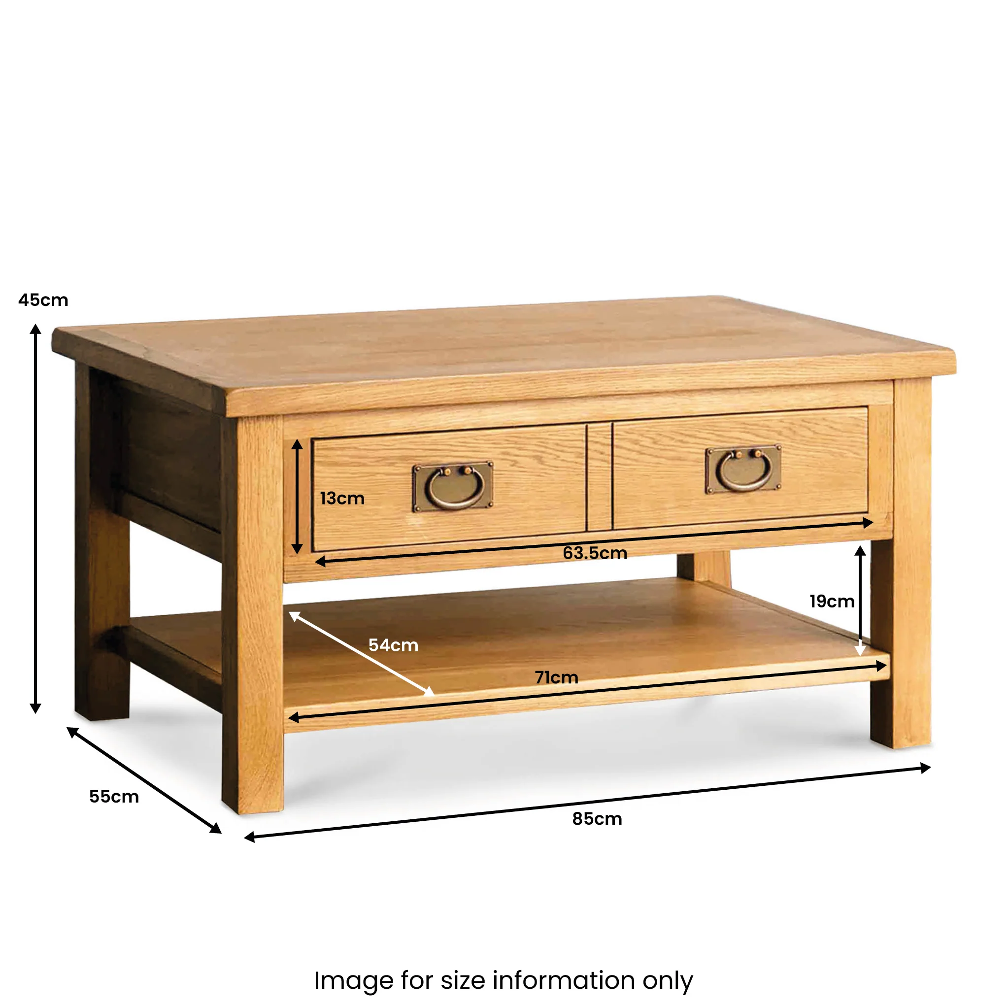 Surrey Oak Coffee Table - Image 17
