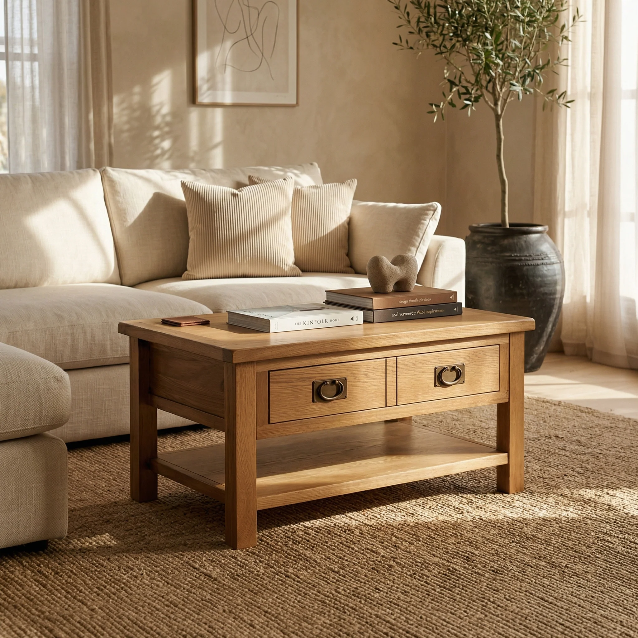Surrey Oak Coffee Table - Image 2